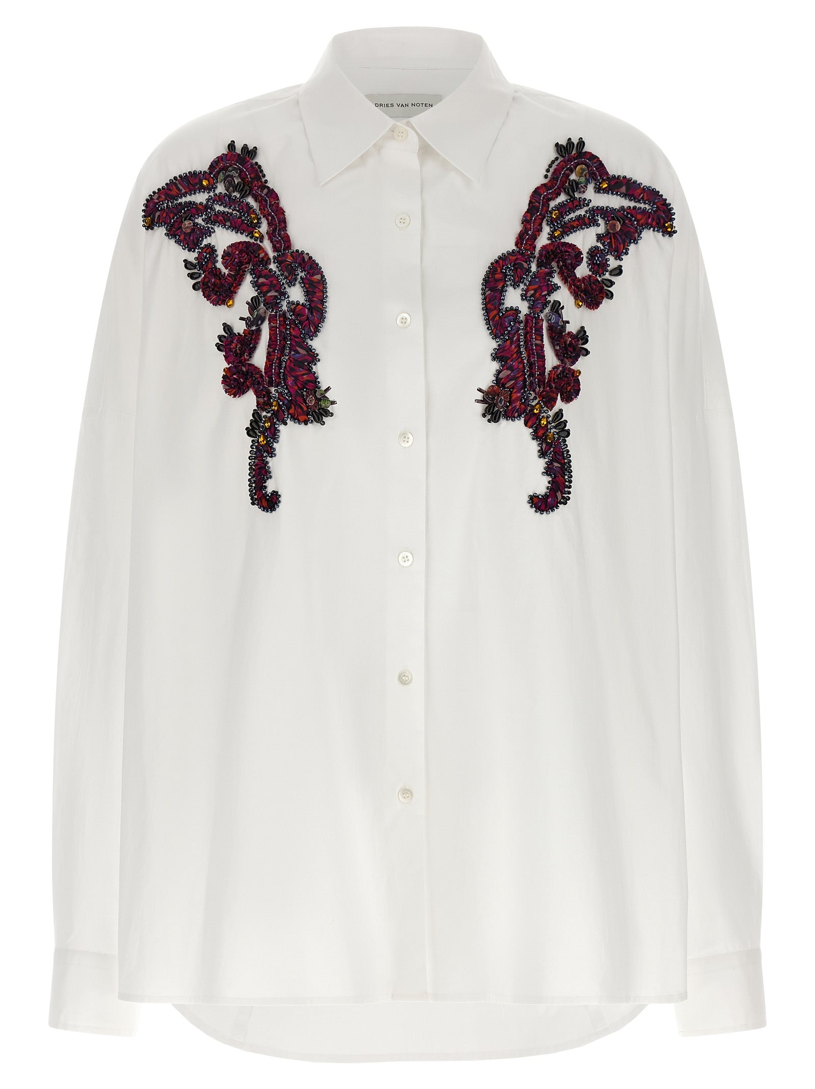 Dries Van Noten White Cotton Women's Blouse