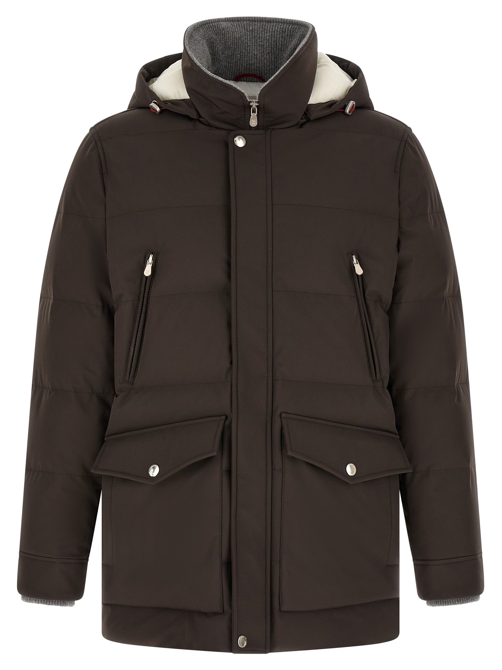 Brunello Cucinelli Brown Polyamide Men's Parka
