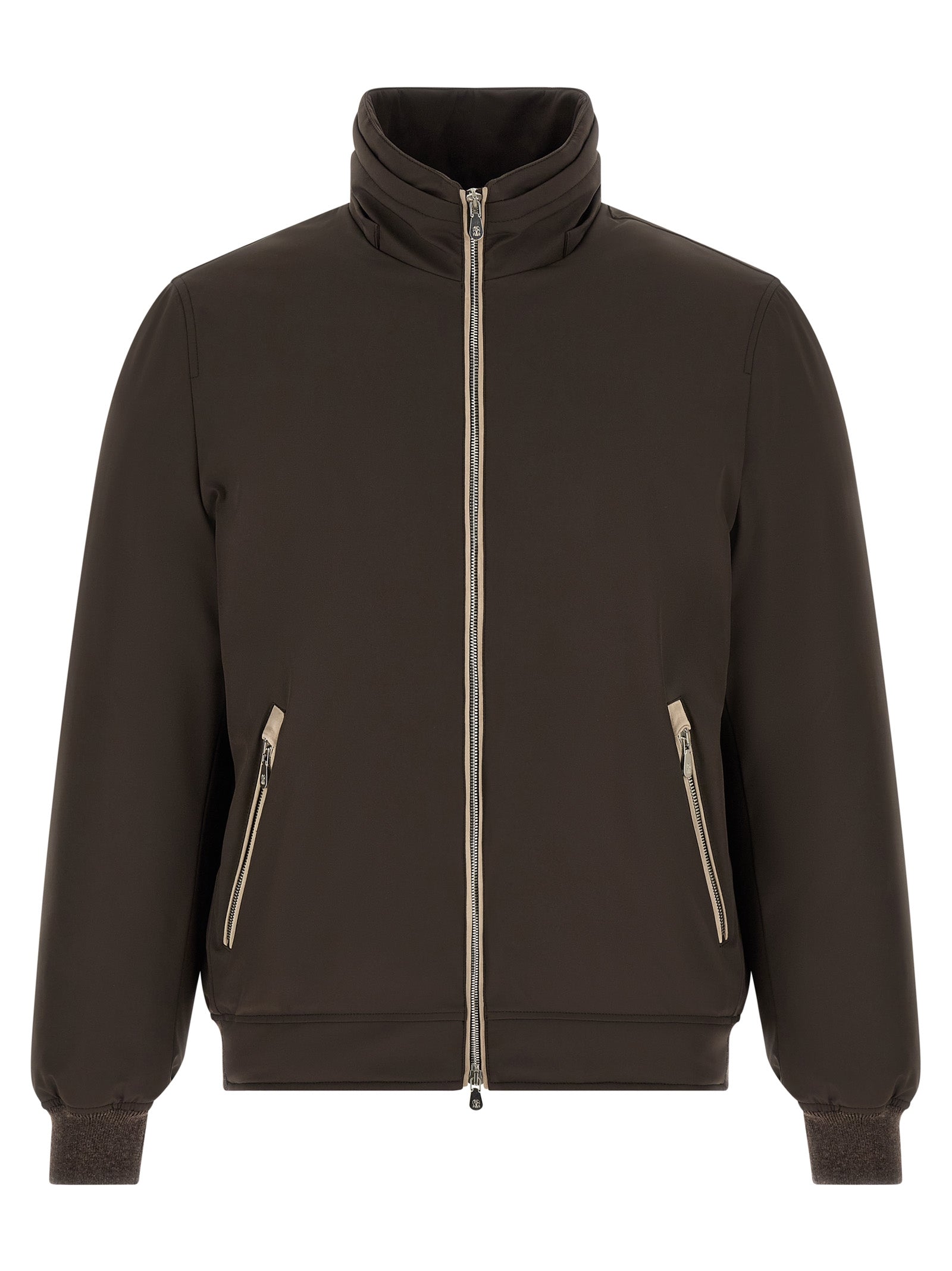Brunello Cucinelli Brown Polyamide Full-Length Men's Jacket