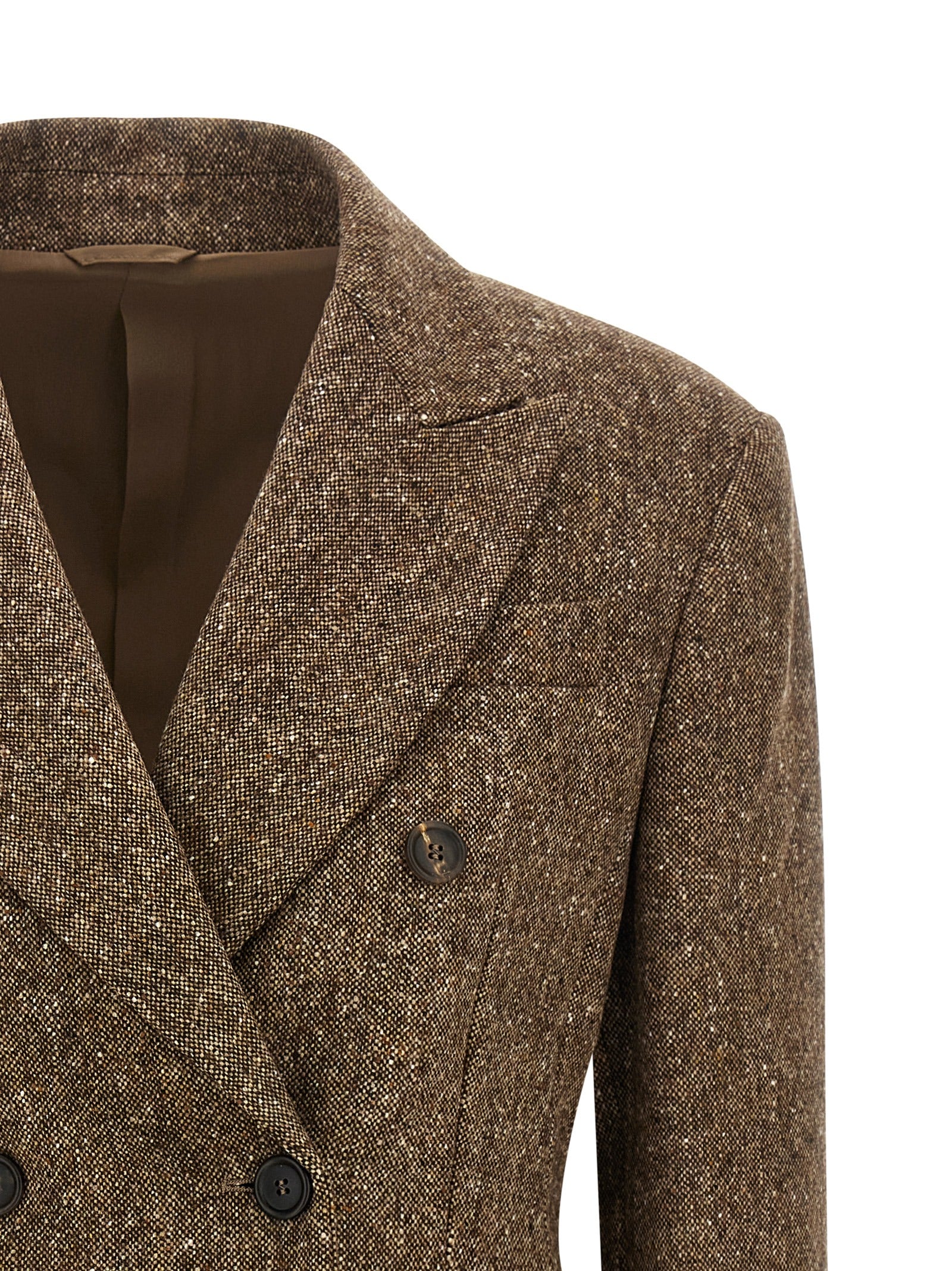 Brunello Cucinelli Brown Virgin Wool Women's Blazer