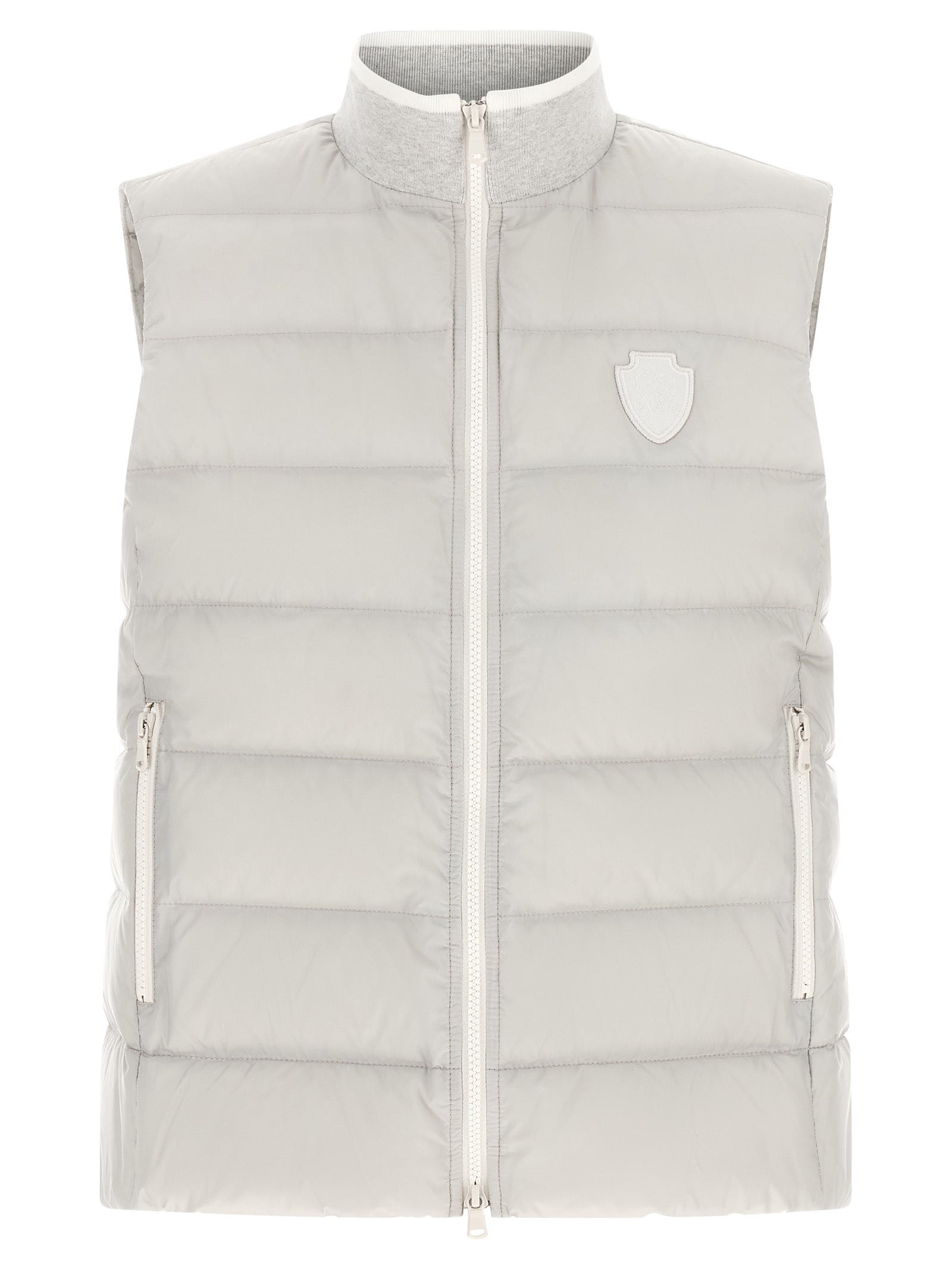 Brunello Cucinelli Gray Polyester Sleeveless Women's Jacket