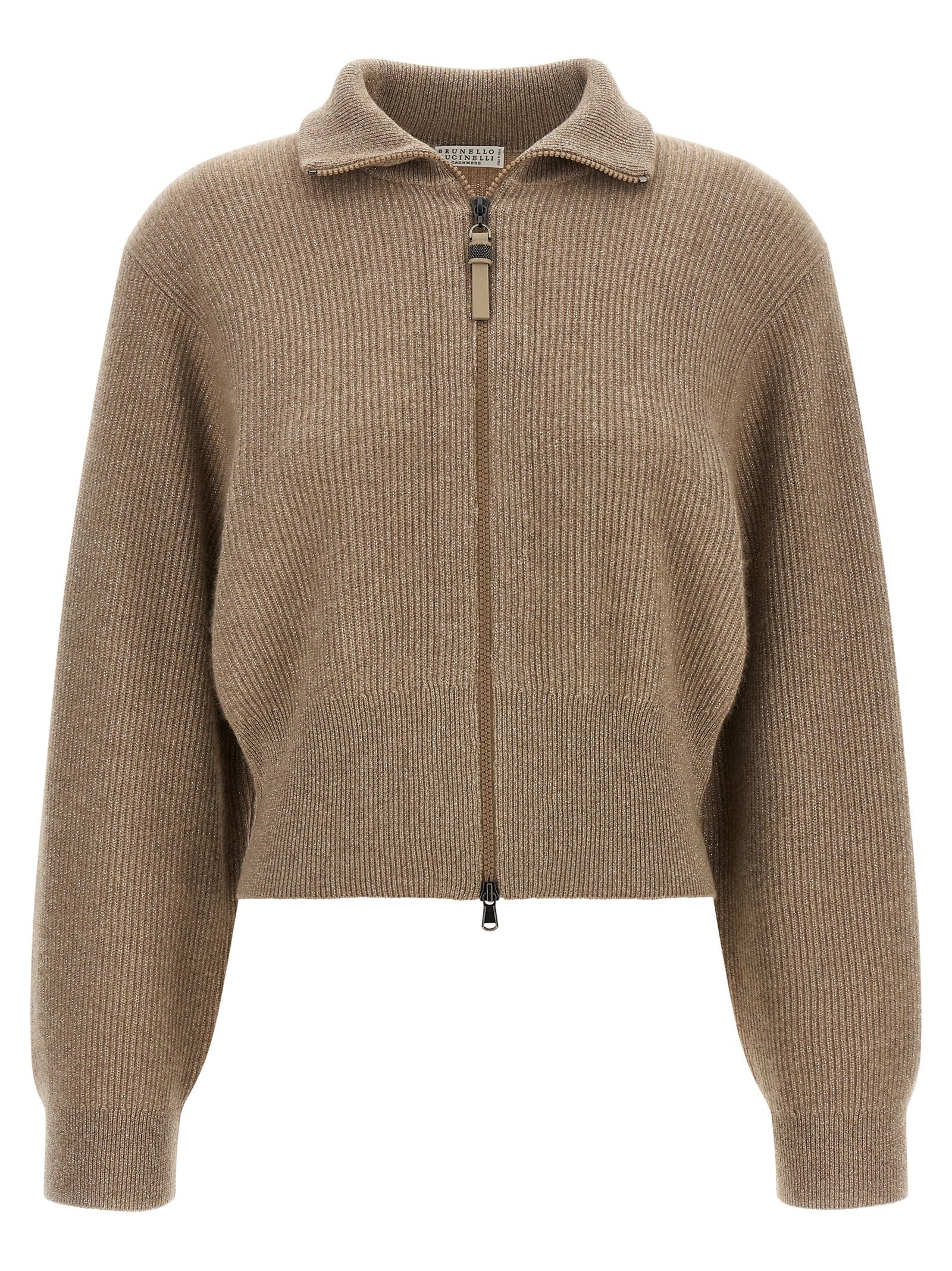 Brunello Cucinelli Brown Cashmere Women's Cardigan