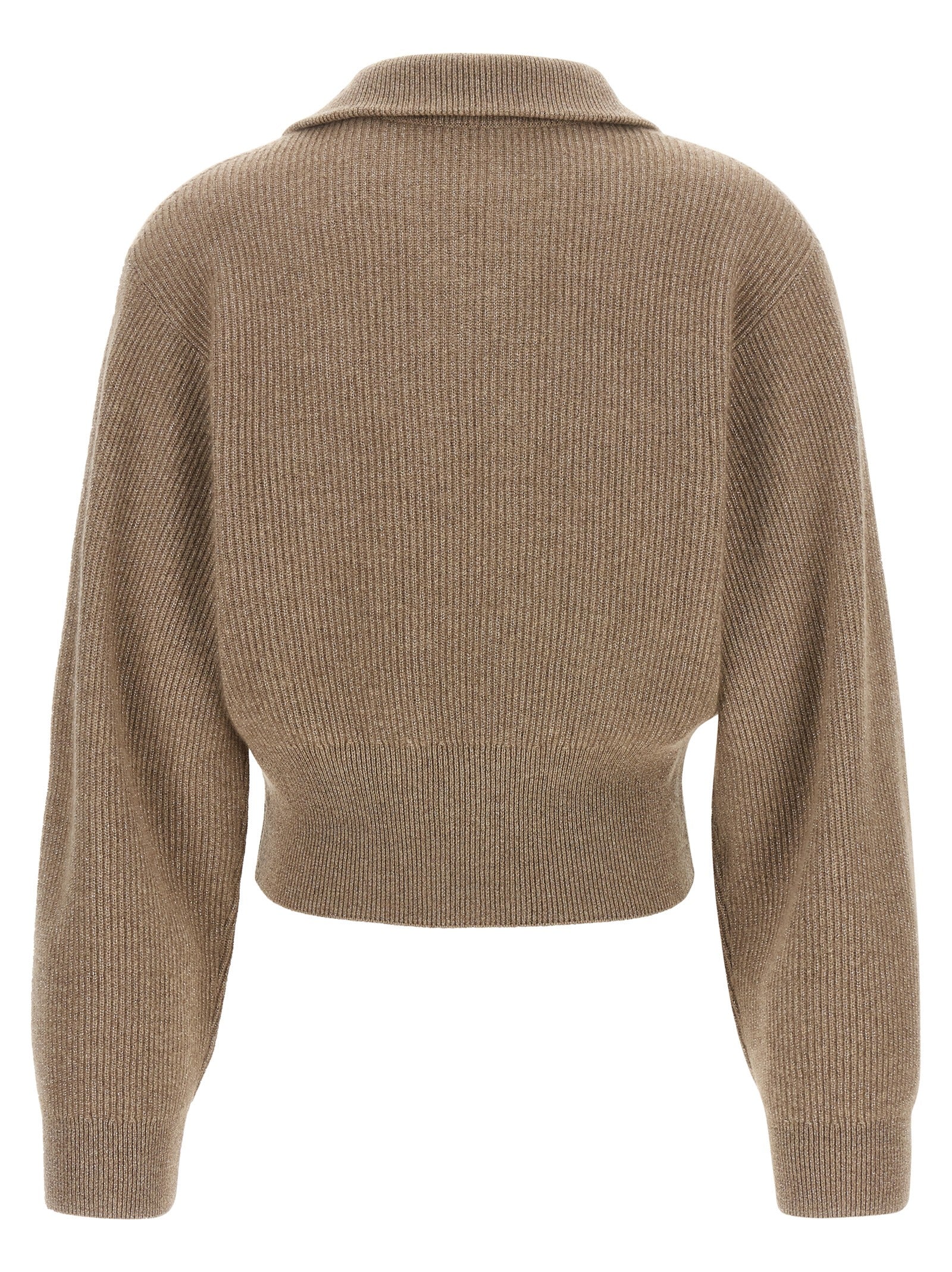 Brunello Cucinelli Brown Cashmere Women's Cardigan