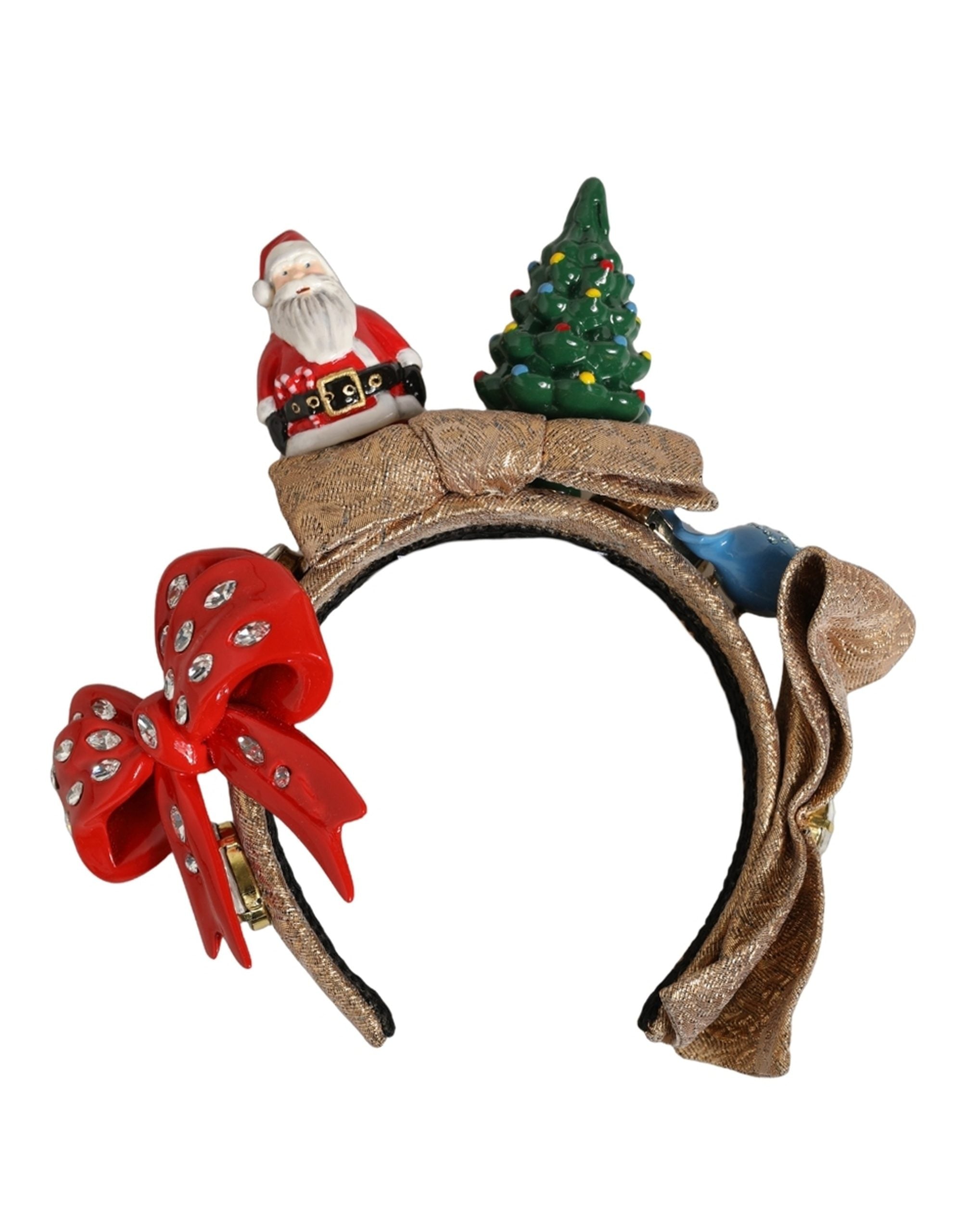 Dolce & Gabbana Multicolor Glittery Christmas Themed Headwear Women's Headband
