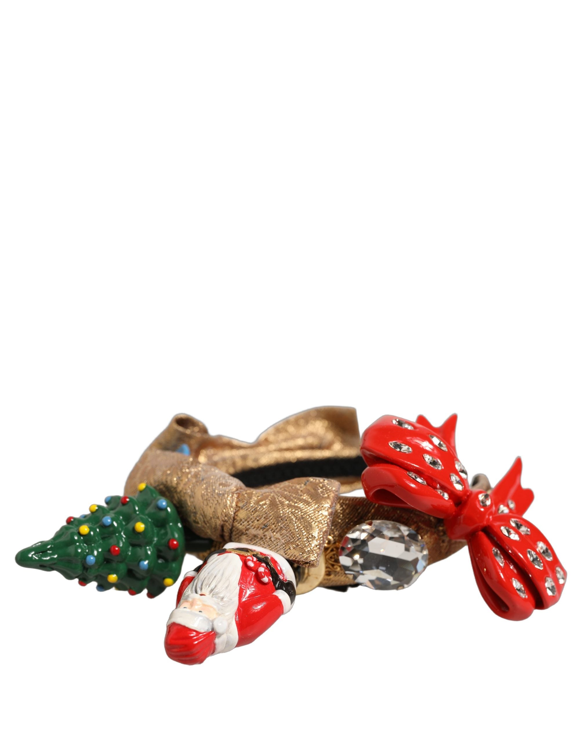 Dolce & Gabbana Multicolor Glittery Christmas Themed Headwear Women's Headband