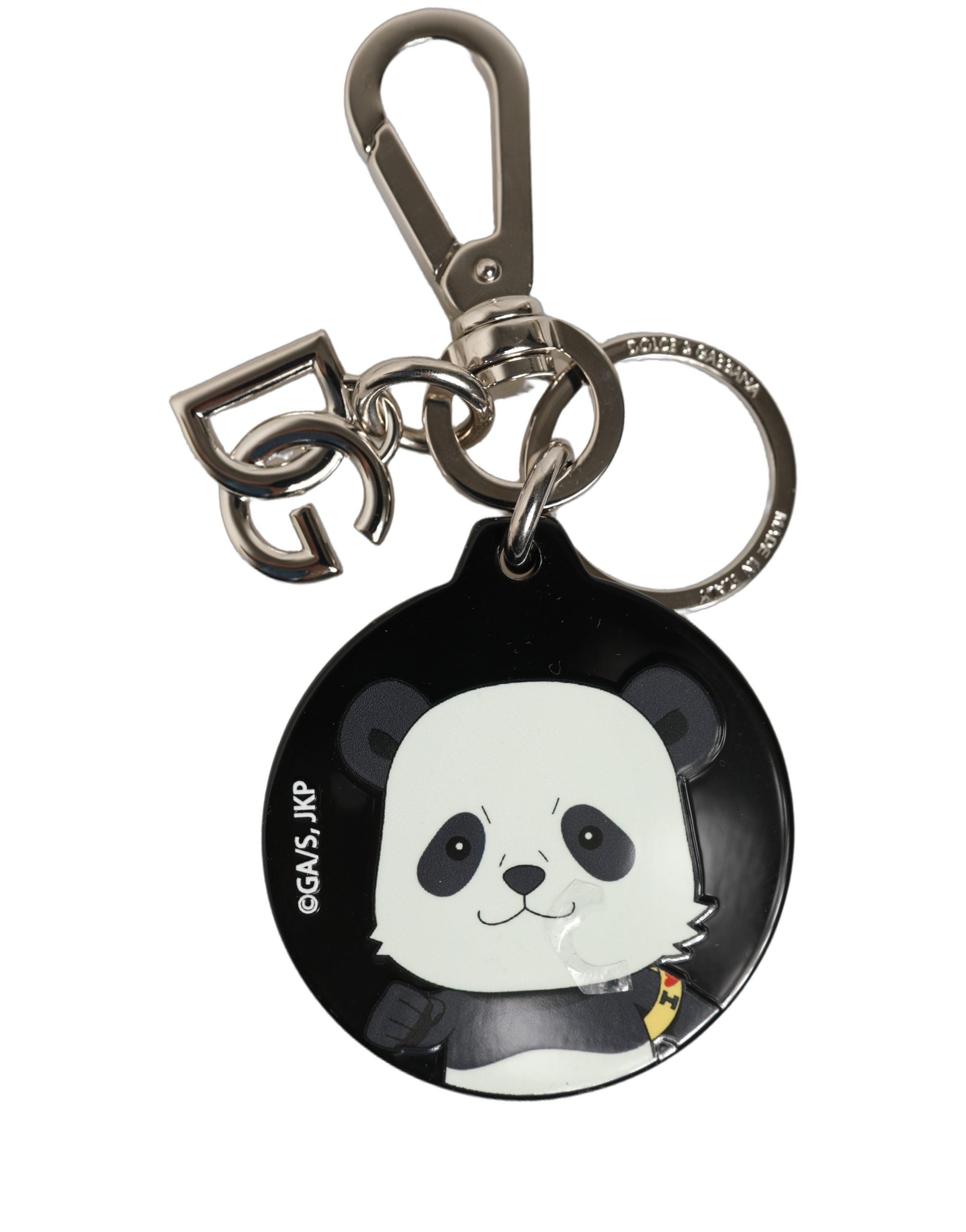 Dolce & Gabbana Black Kaisen Panda Chibi Charm Metal Keychain Women's Keyring