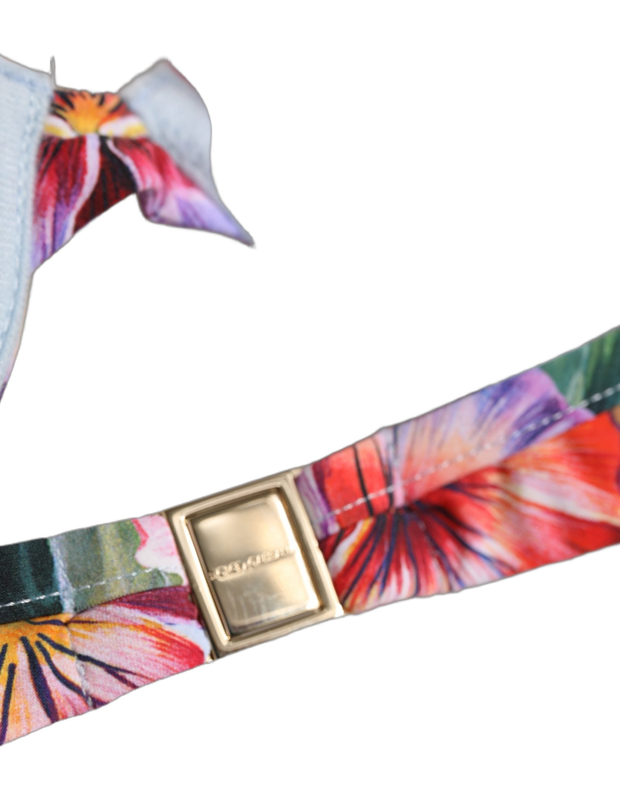 Dolce & Gabbana Top Multicolor Floral Print Beachwear Women's Bikini