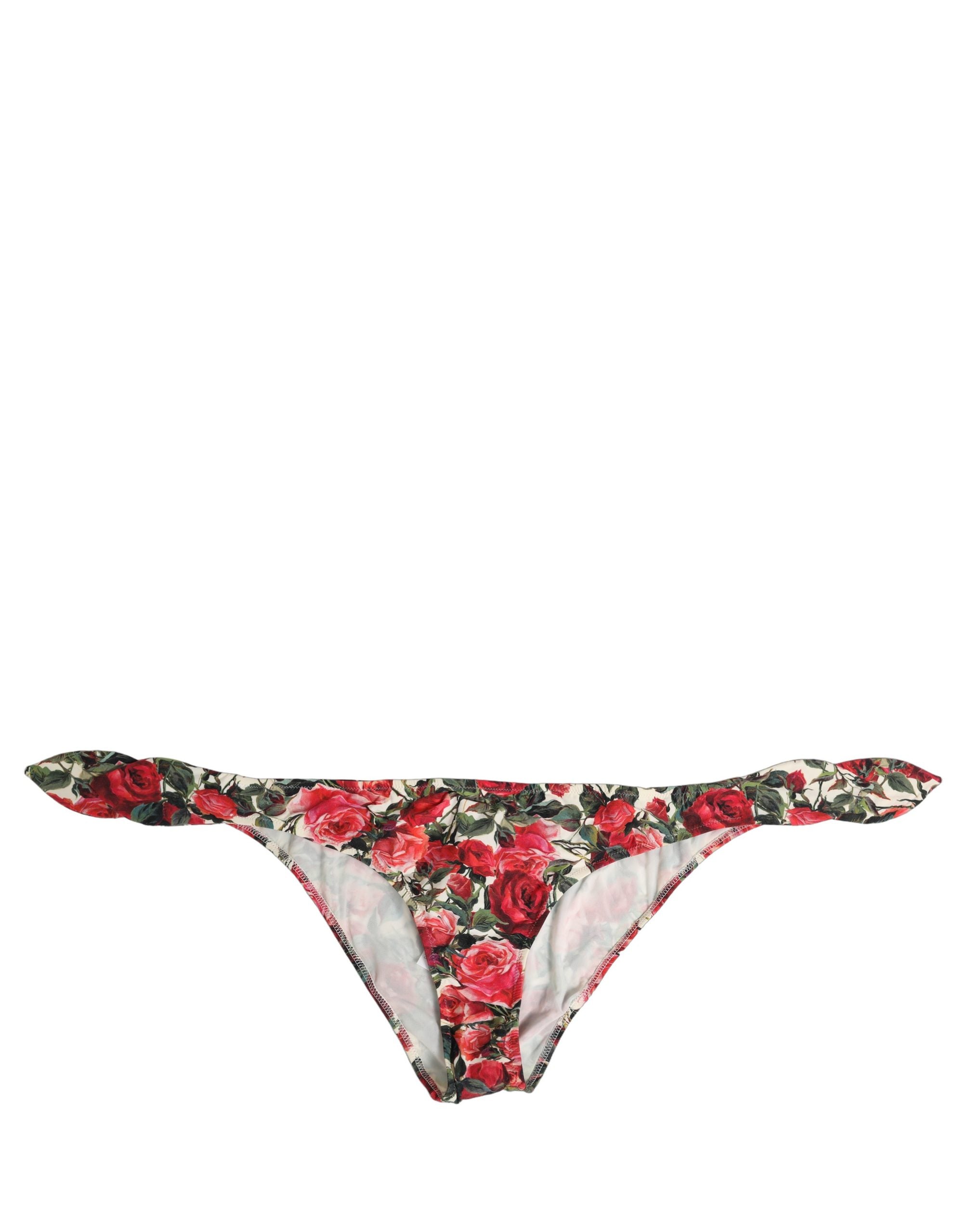 Dolce & Gabbana Multicolor Floral Print Beachwear Bikini Women's Bottom