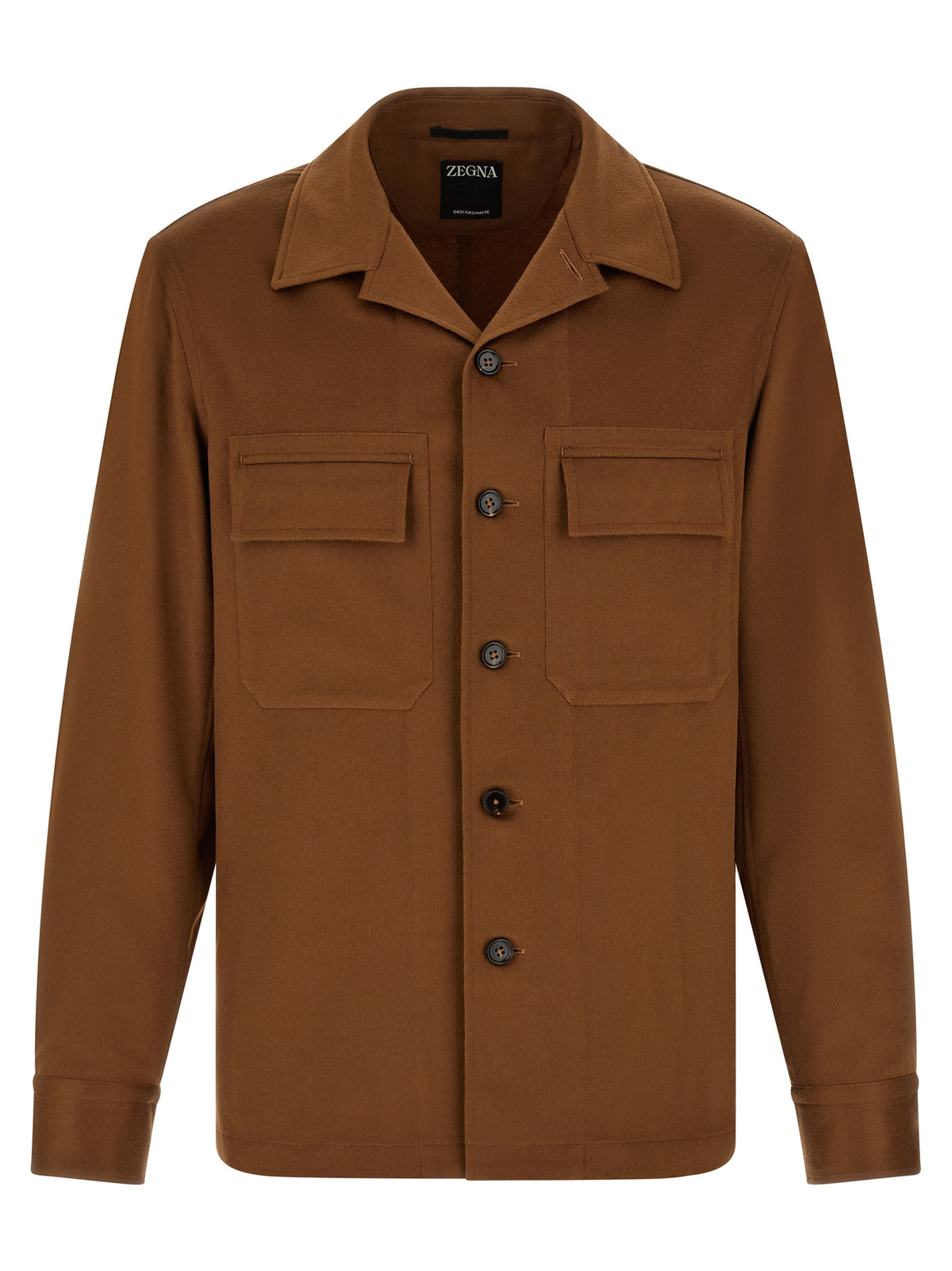 ZEGNA Brown Cashmere Men's Blouse