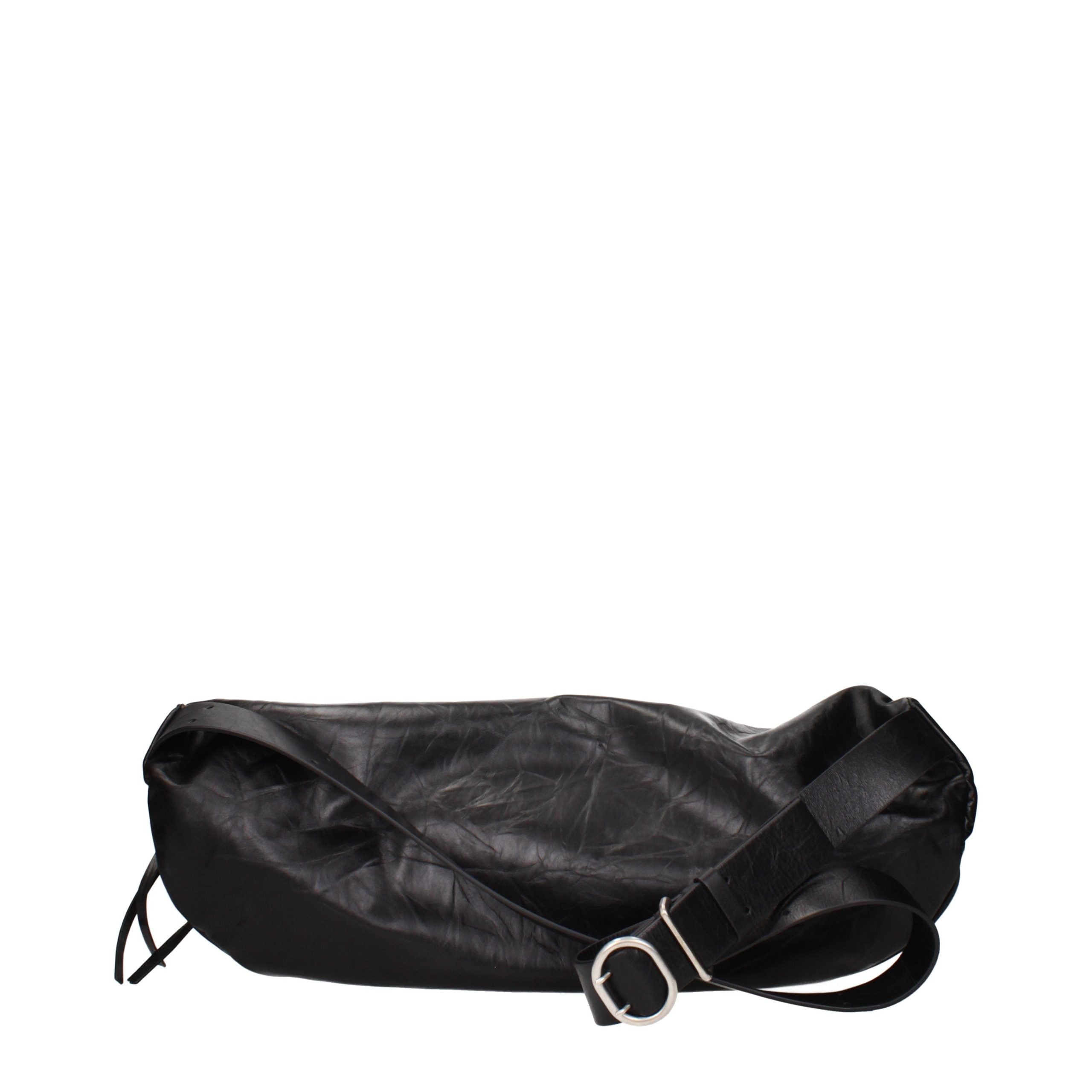 Jil Sander Black Leather Men's Backpack