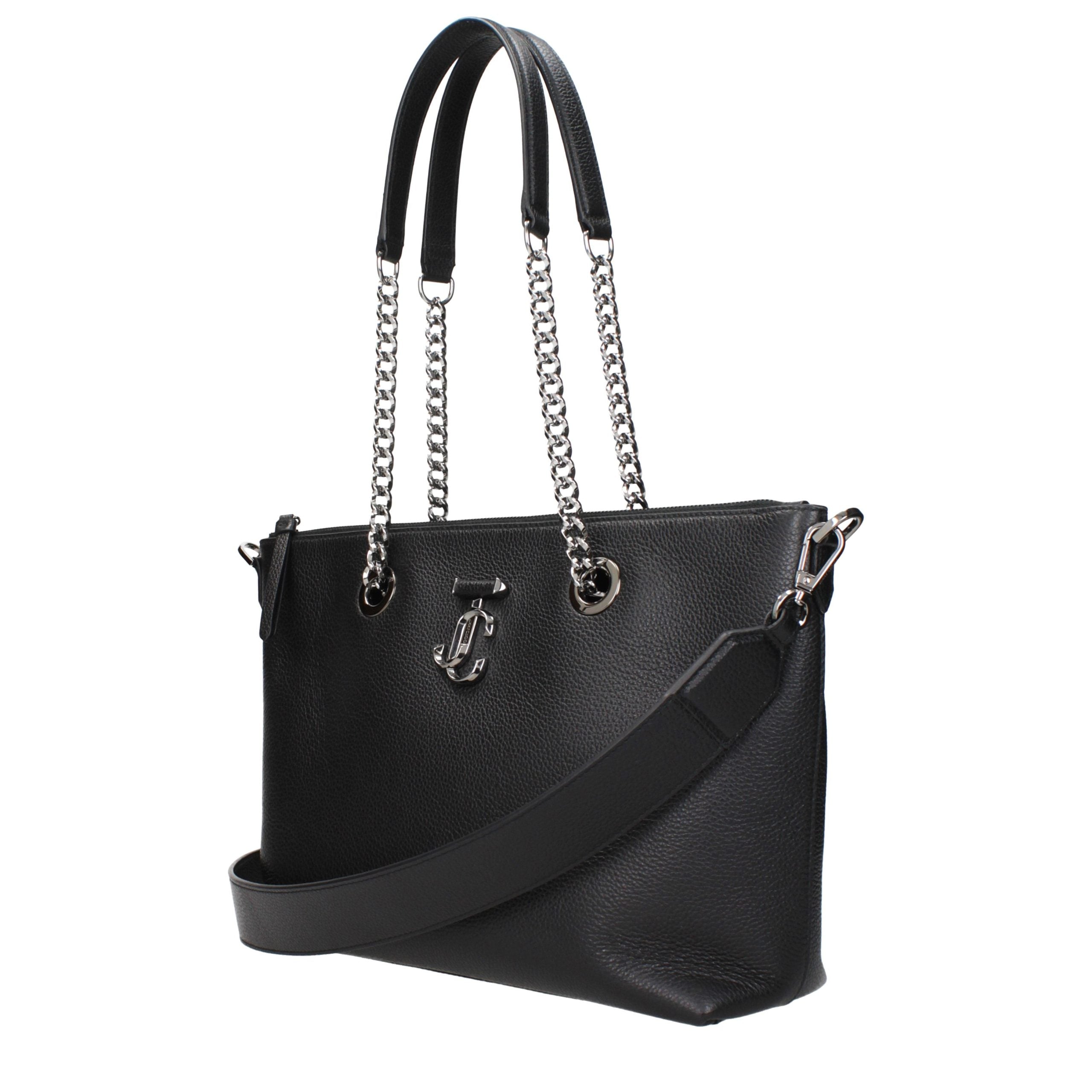 Jimmy Choo Black Leather Shoulder Women's Bag