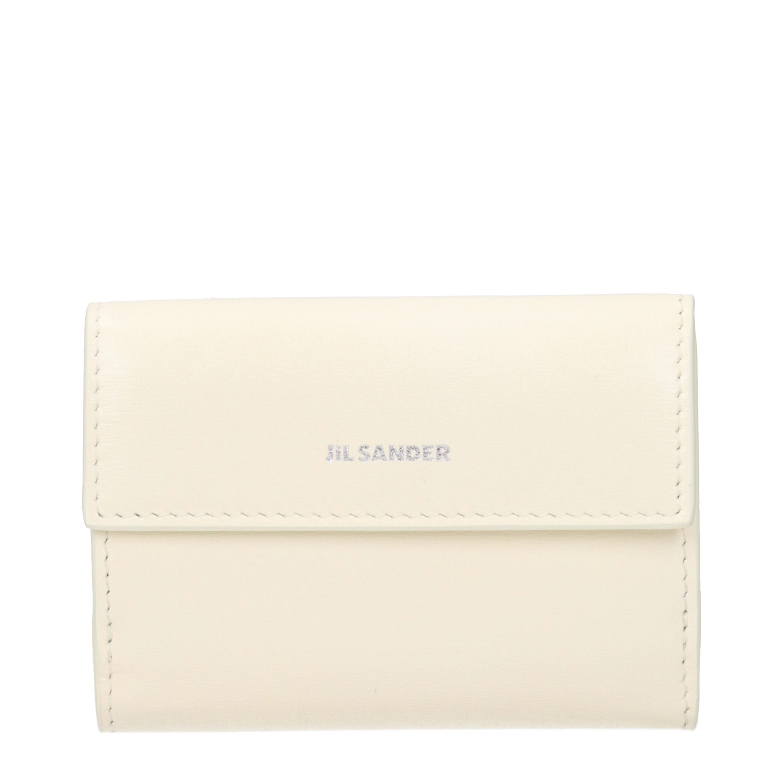 Jil Sander White Leather Women's Wallet