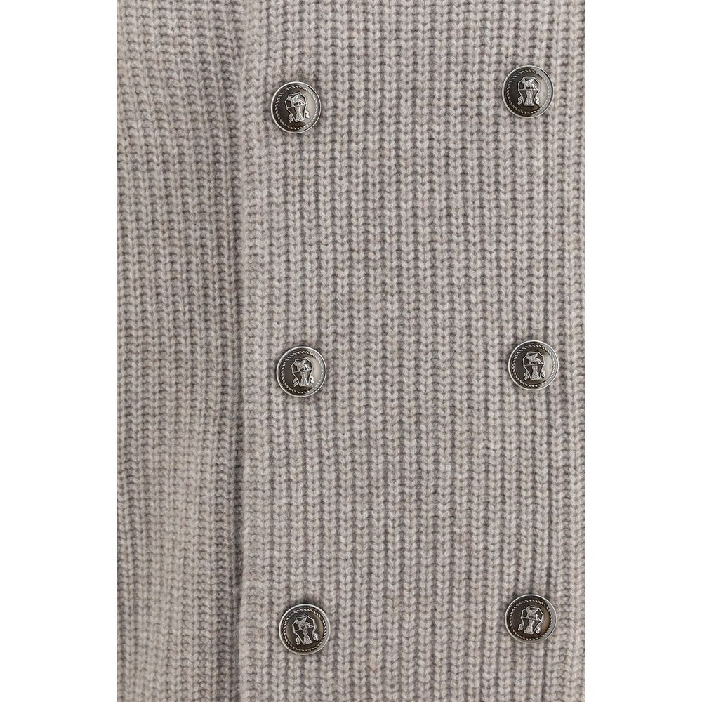 Brunello Cucinelli Gray Cashmere Men's Cardigan