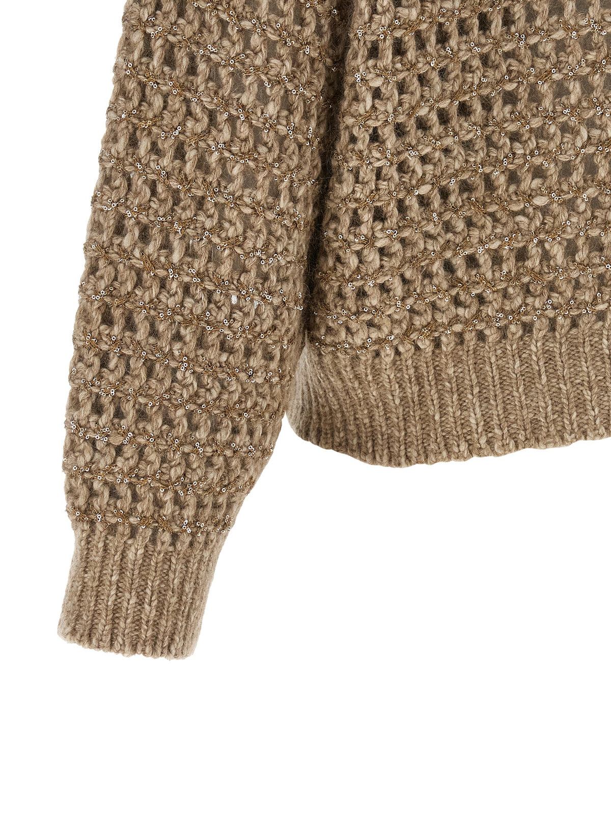 Brunello Cucinelli Beige Elastane Women's Cardigan