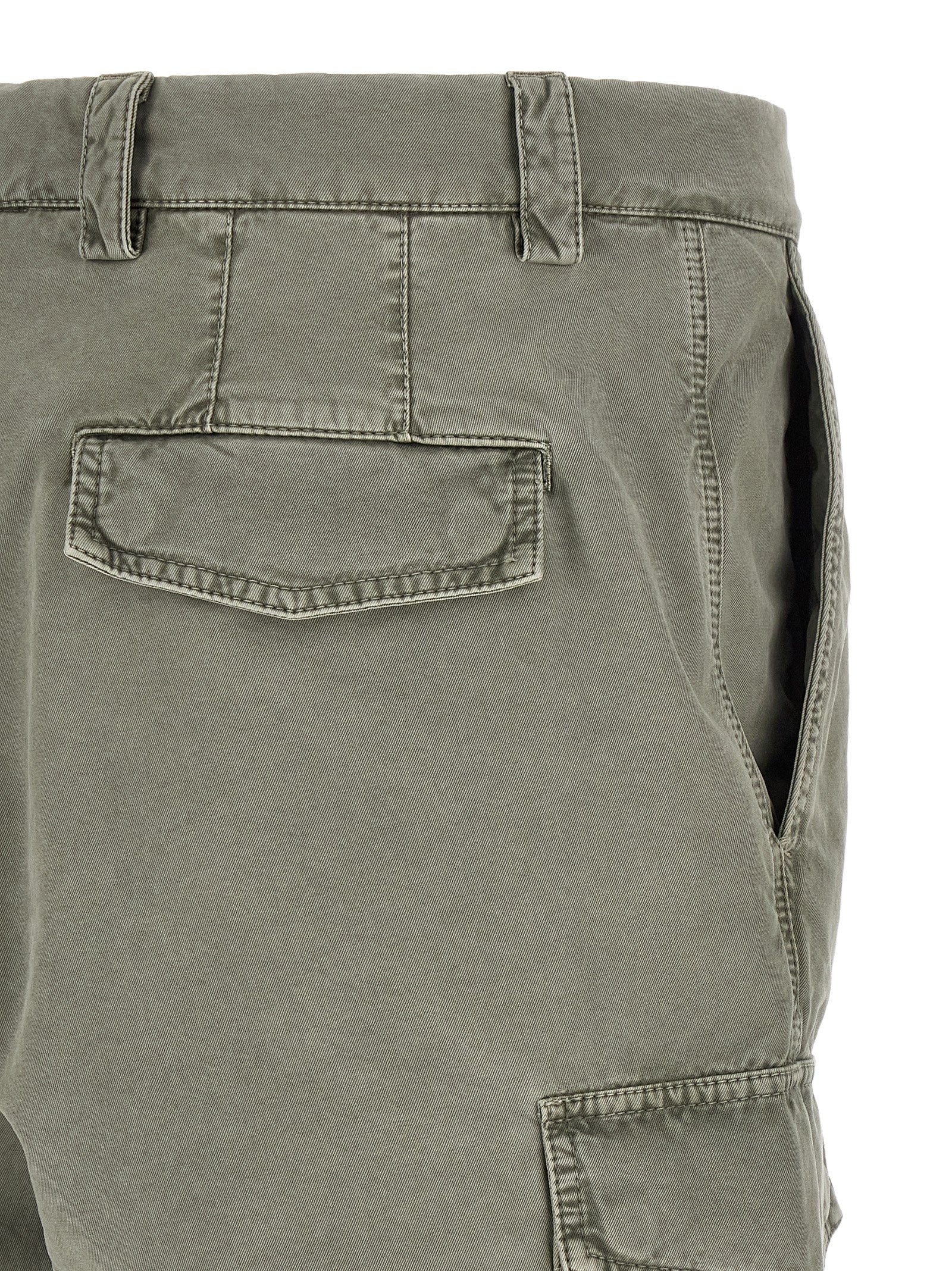 Brunello Cucinelli Bicolor Cotton Cargo Men's Pants