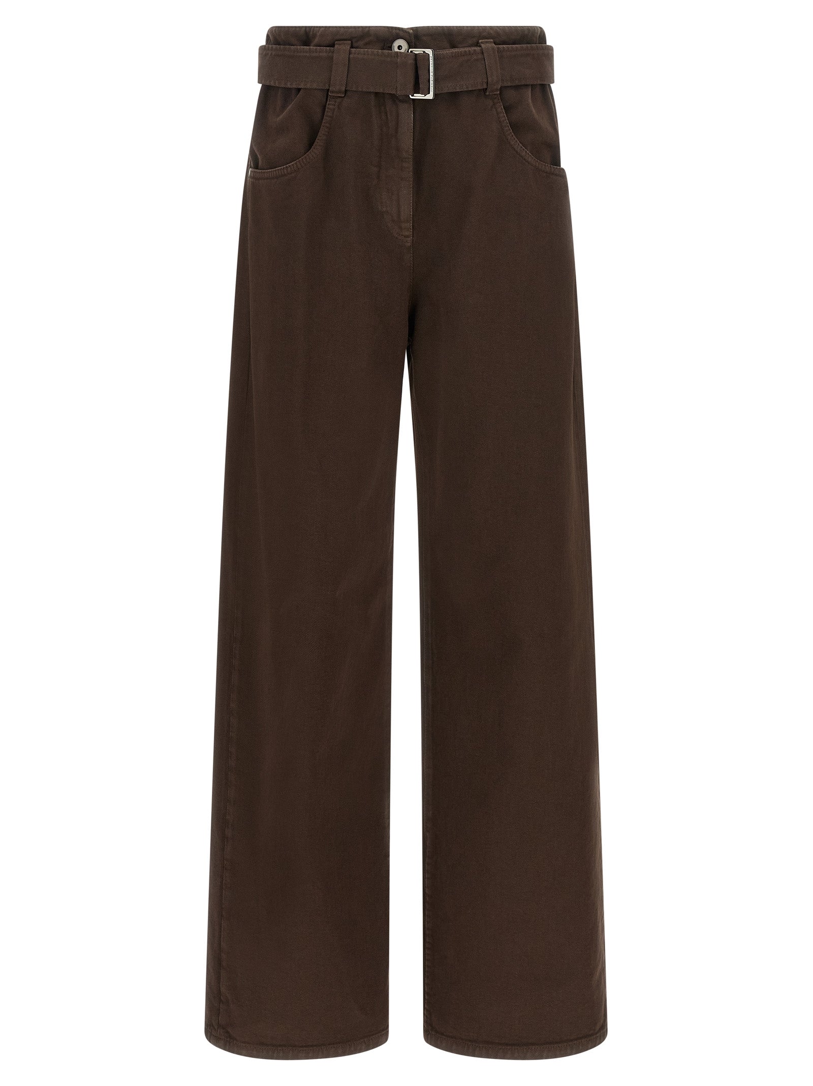 Brunello Cucinelli Brown Cotton Jeans Women's Denim