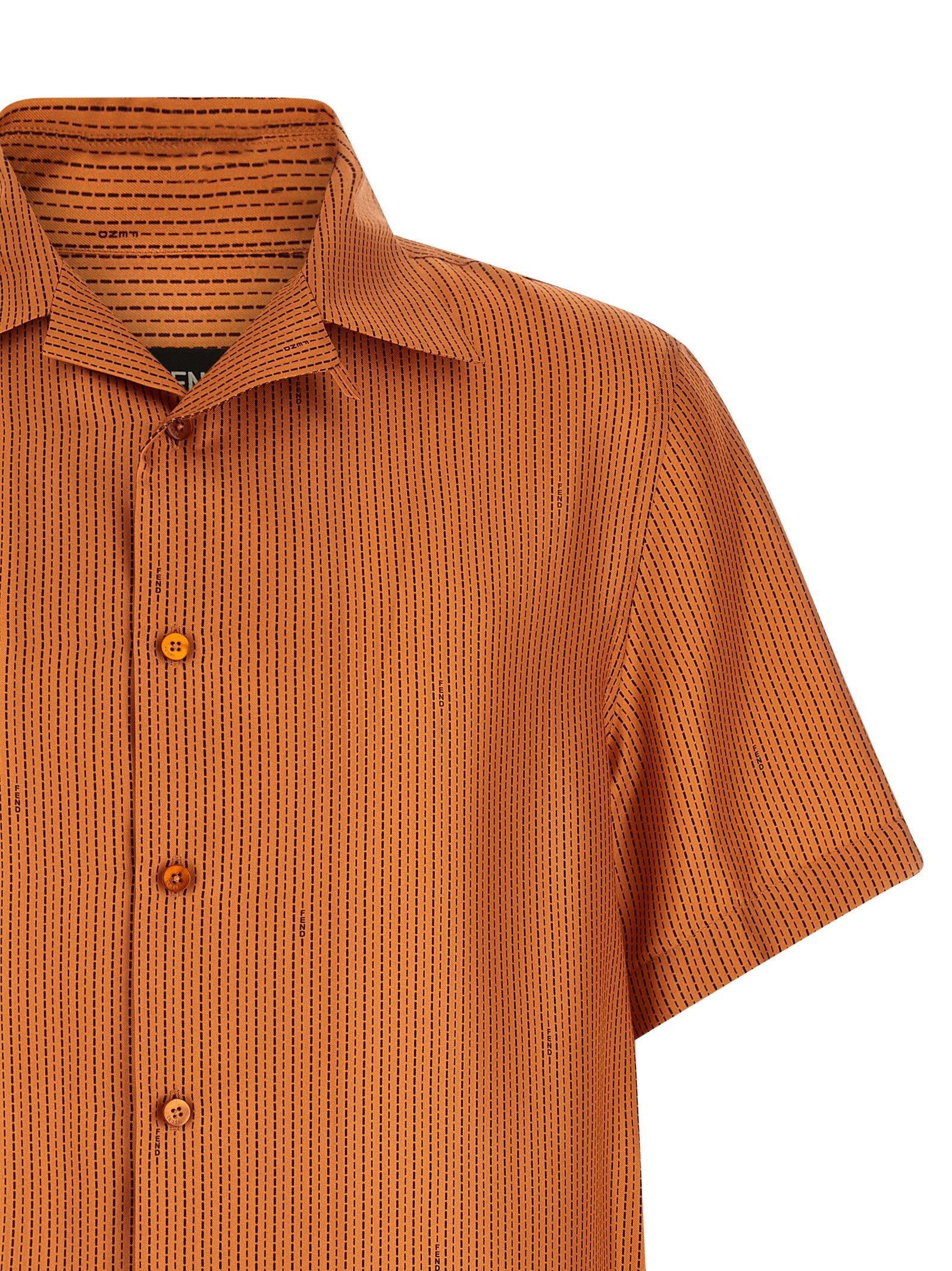 Fendi Orange Silk Men's Blouse