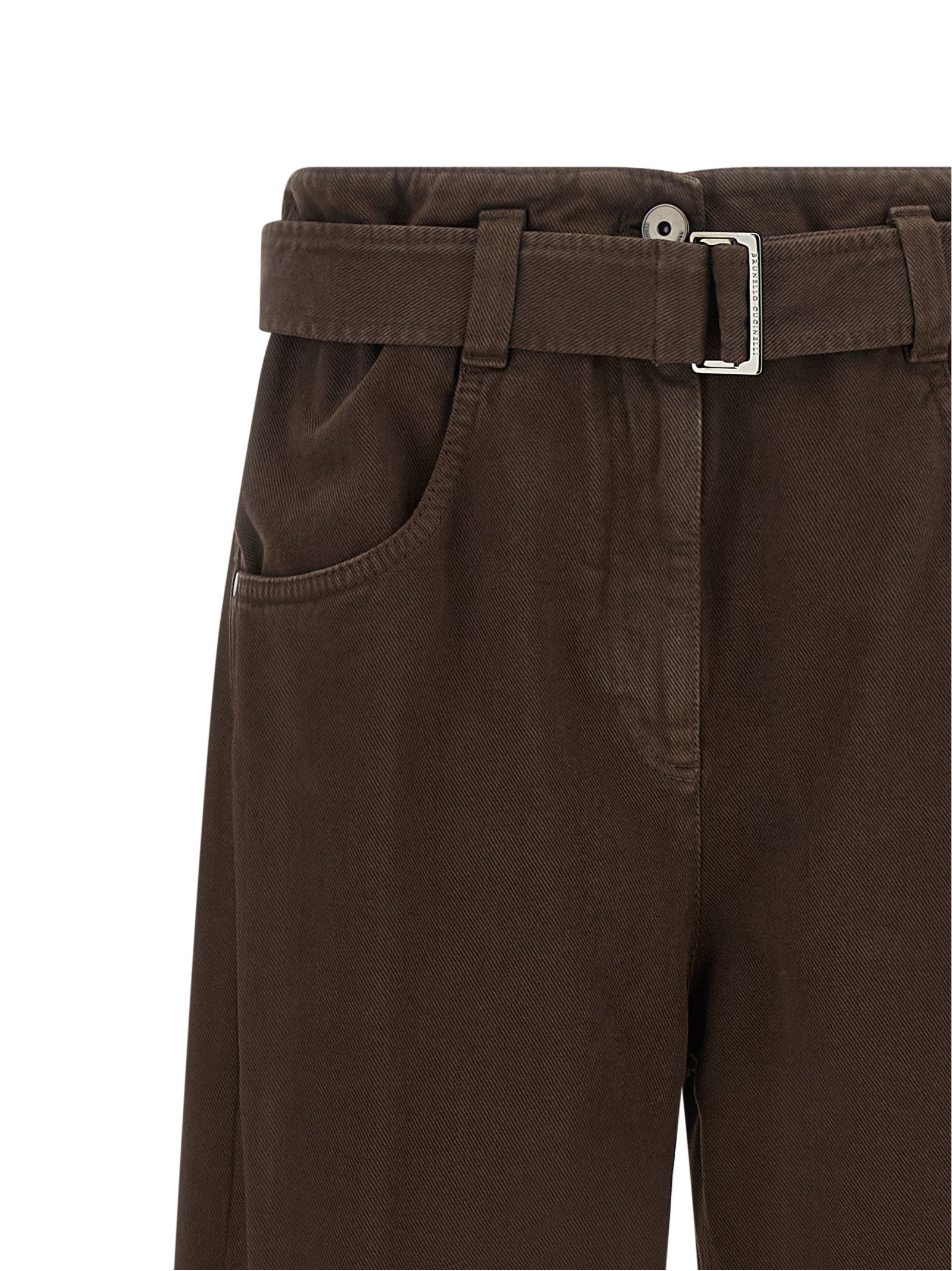 Brunello Cucinelli Brown Cotton Jeans Women's Denim