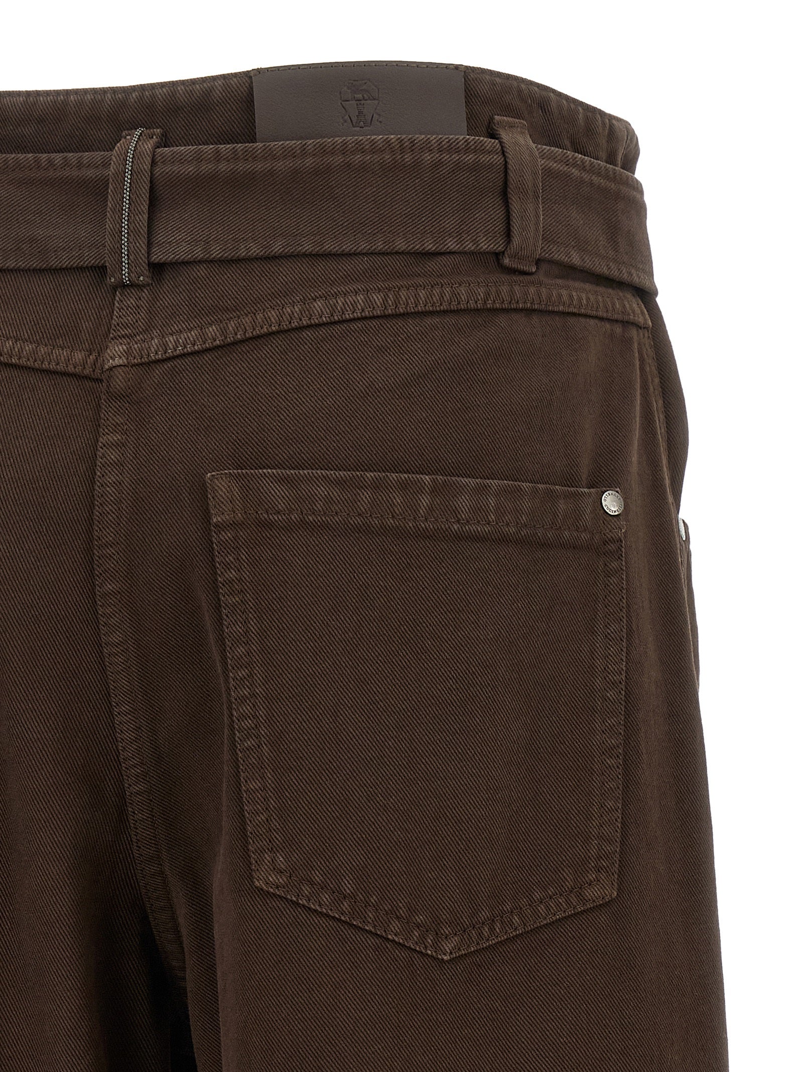 Brunello Cucinelli Brown Cotton Jeans Women's Denim