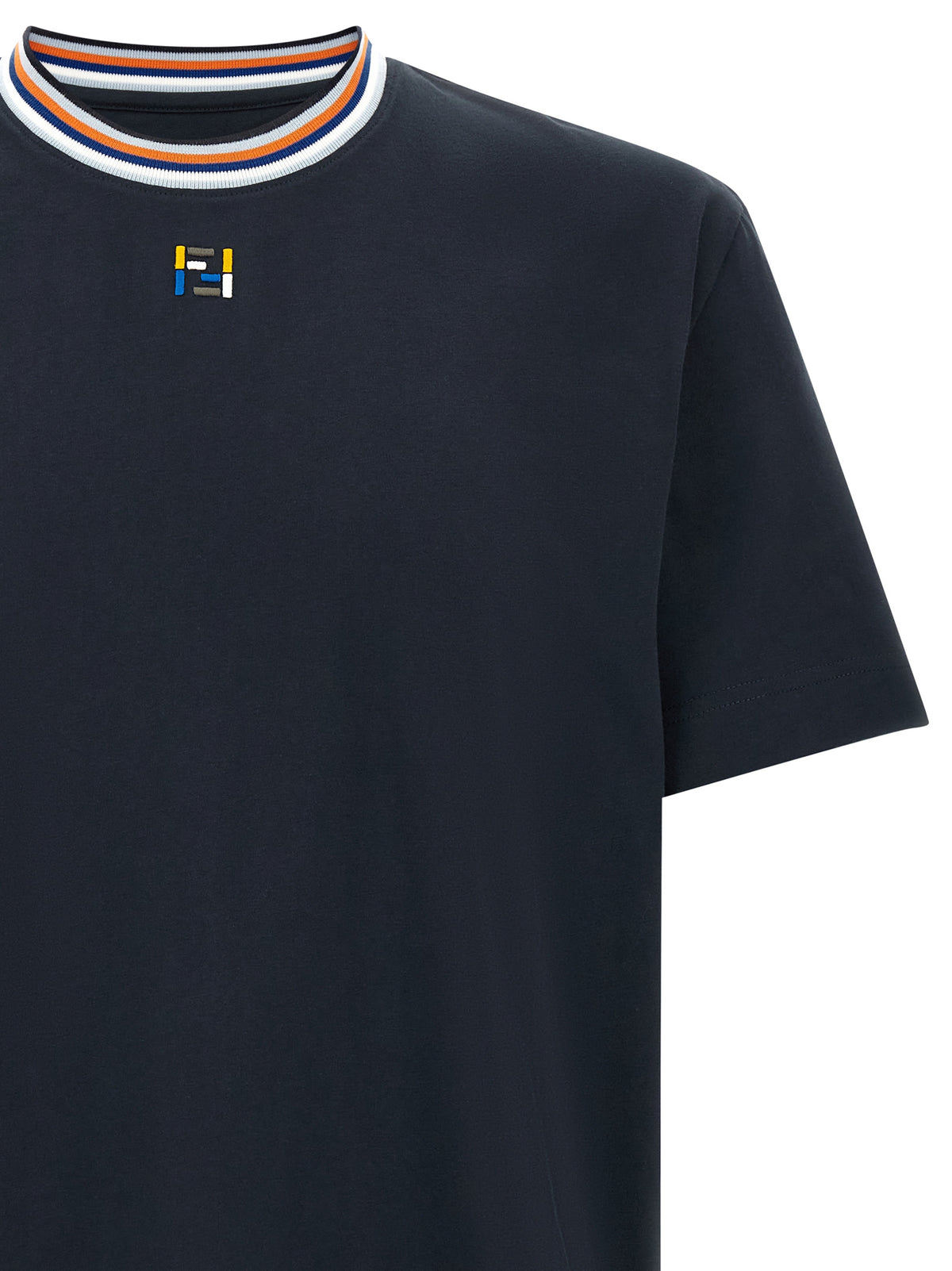 Fendi Blue Cotton Men's T-Shirt