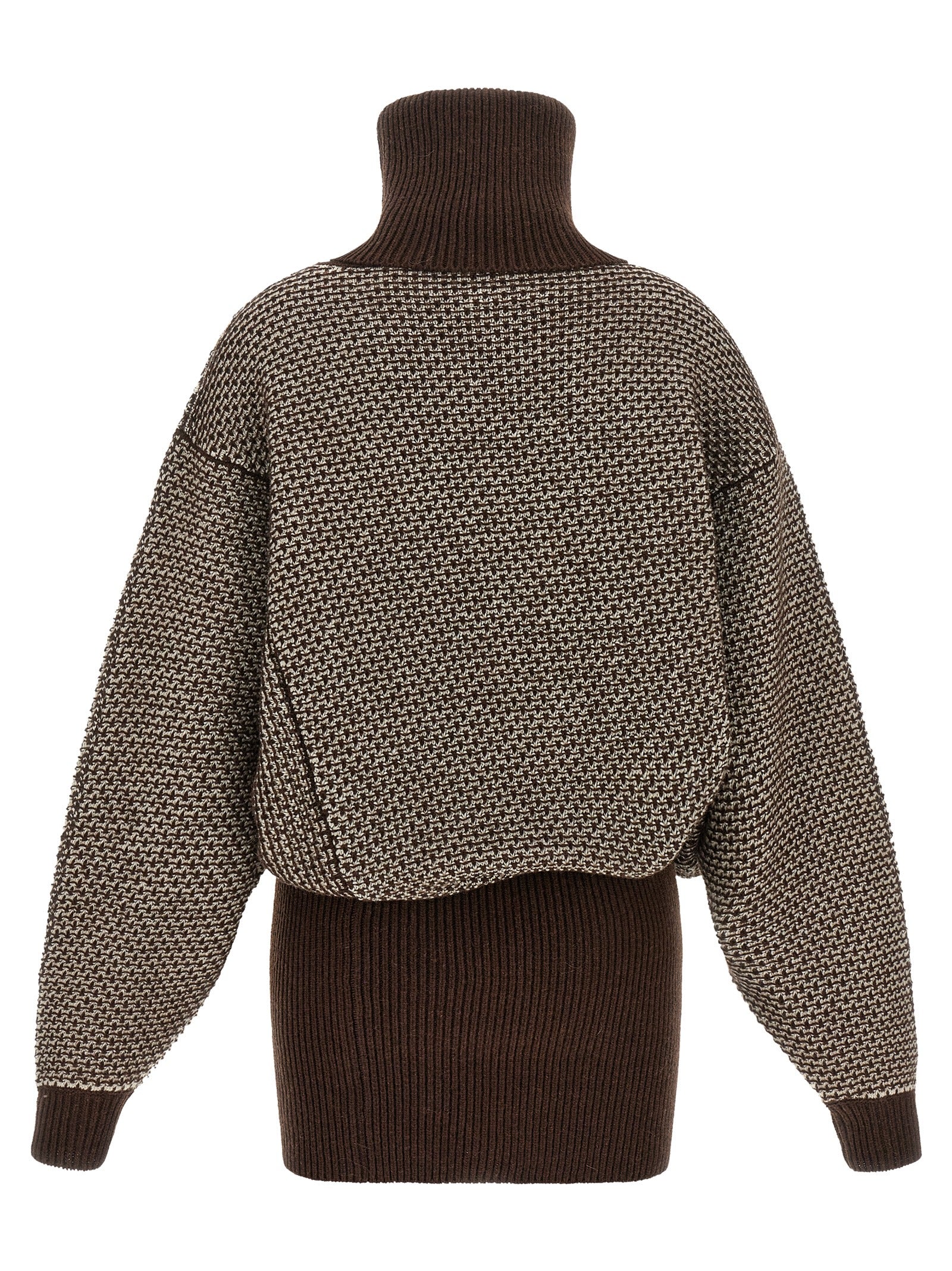 MM6 Maison Margiela Brown Wool Short Women's Dress