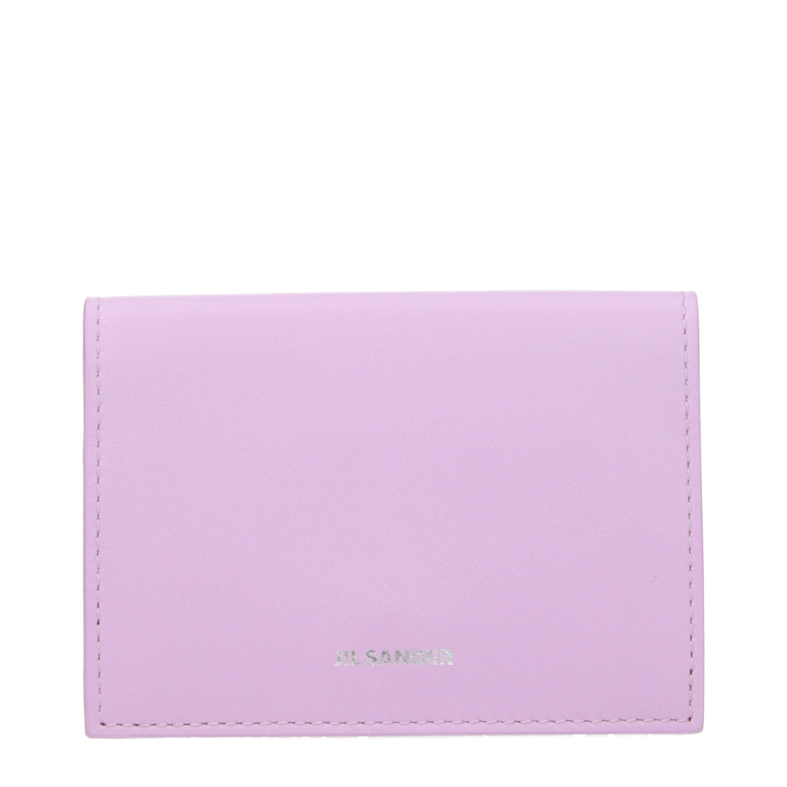 Jil Sander Pink Leather Women's Cardholder