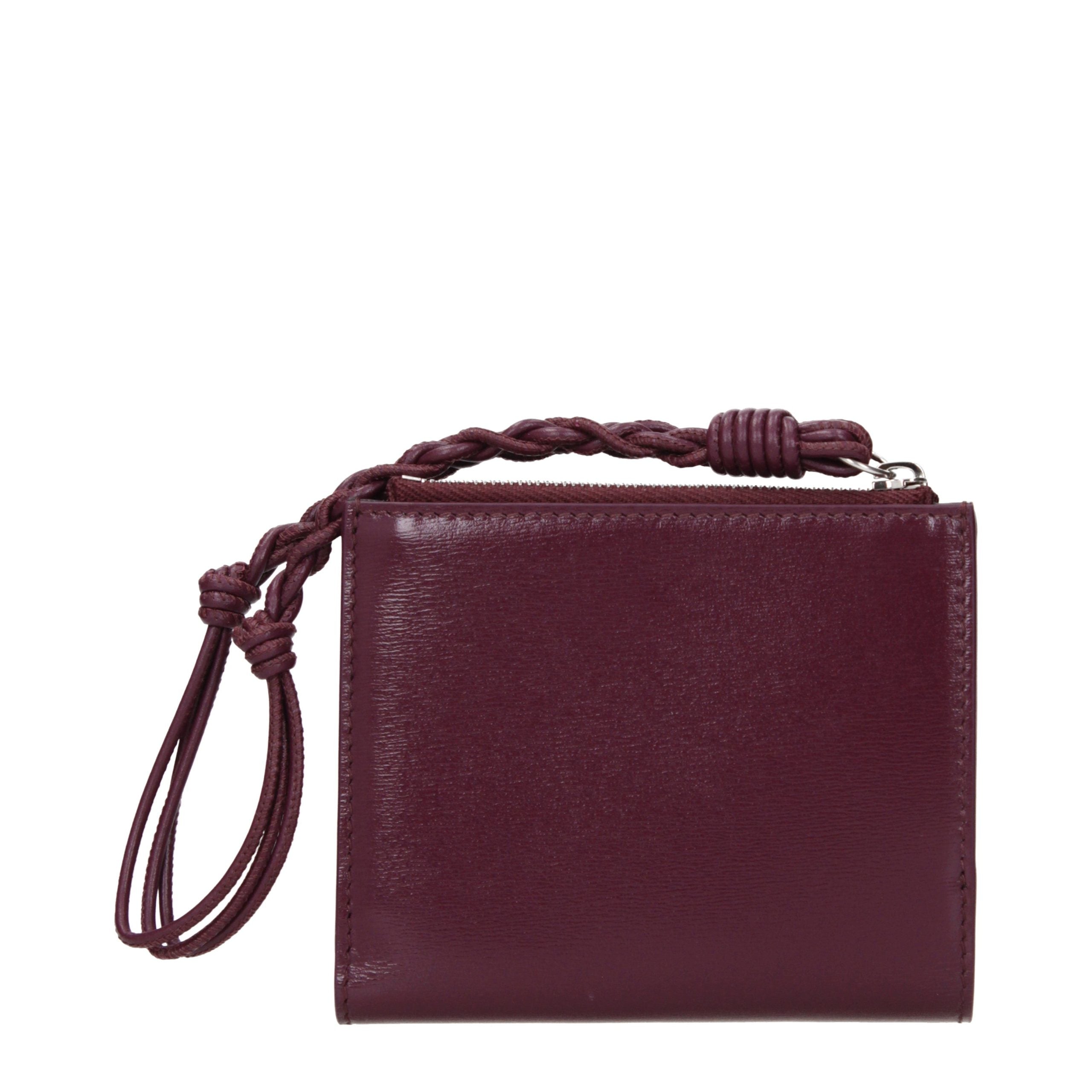 Jil Sander Red Leather Women's Wallet