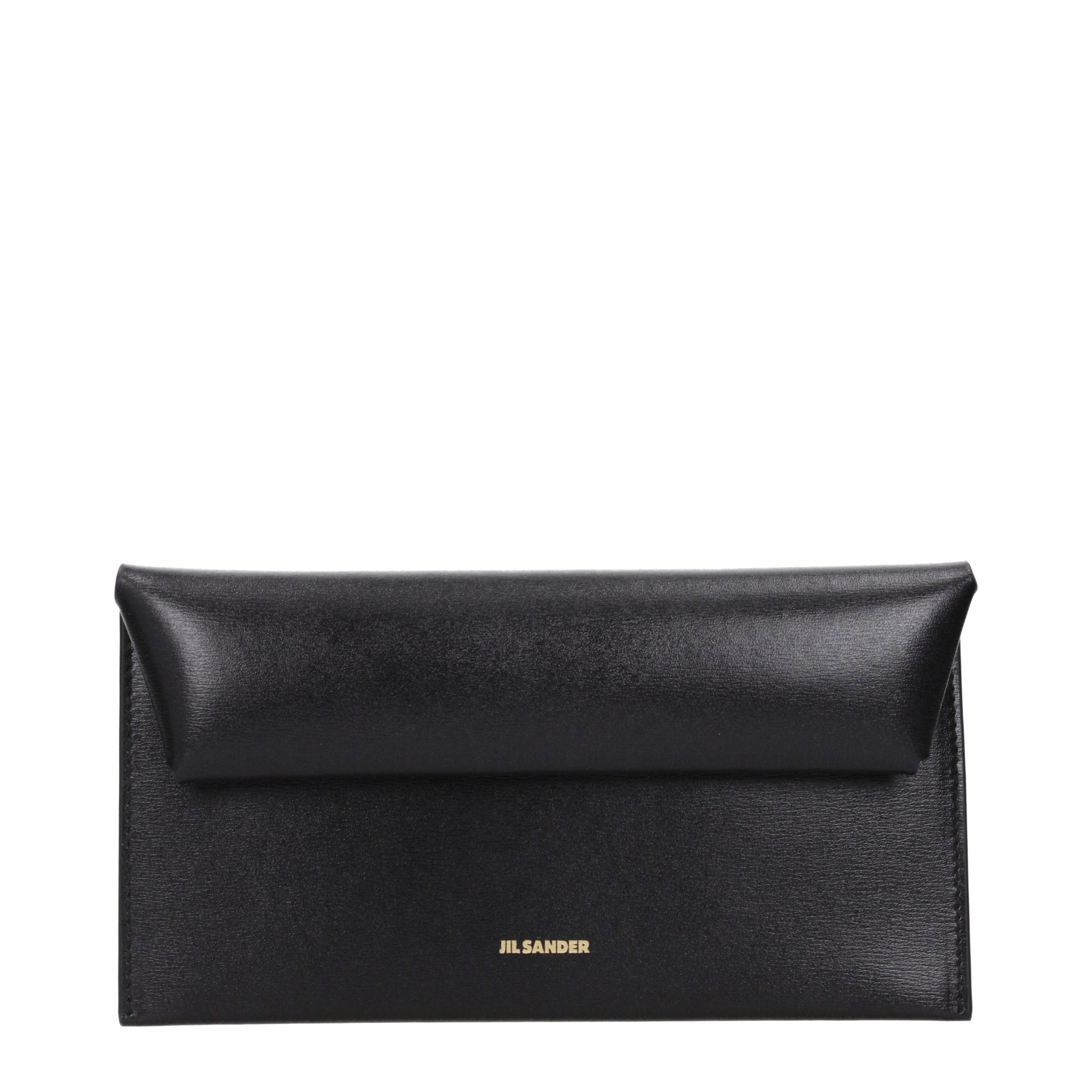 Jil Sander Black Leather Women's Wallet