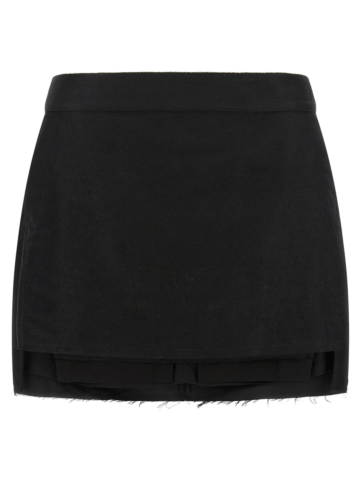 Rick Owens Black Ramie Long Women's Skirt