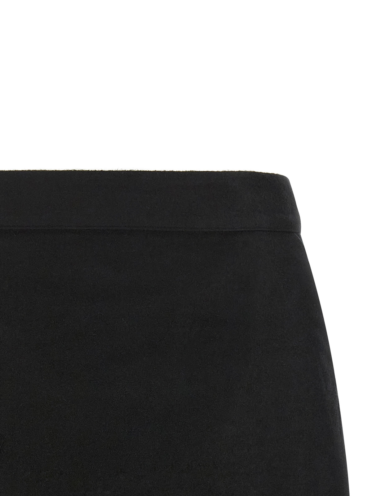 Rick Owens Black Ramie Long Women's Skirt