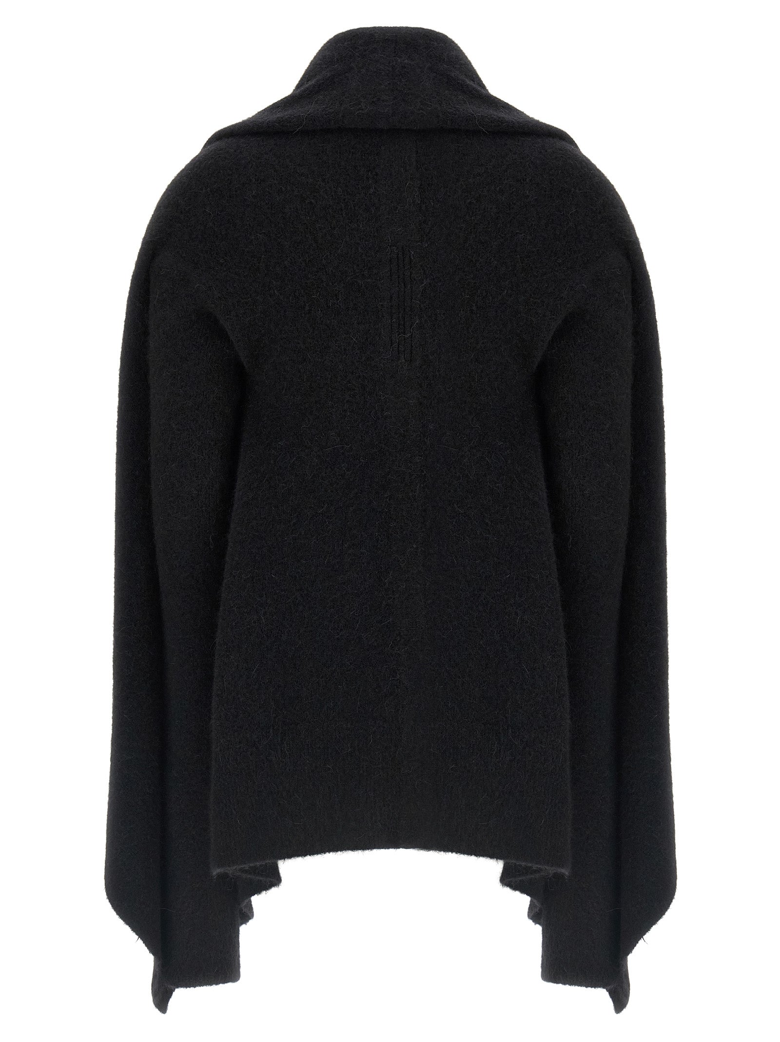 Rick Owens Black Marabou Women's Cardigan