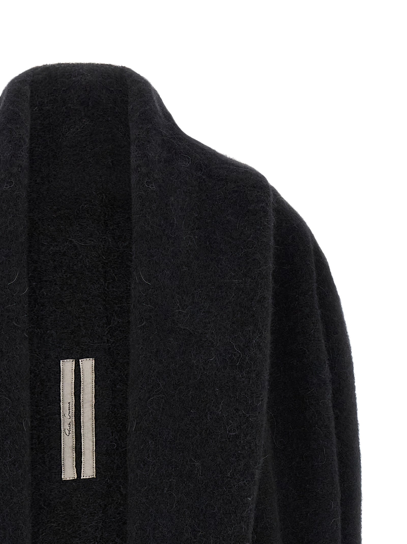 Rick Owens Black Marabou Women's Cardigan