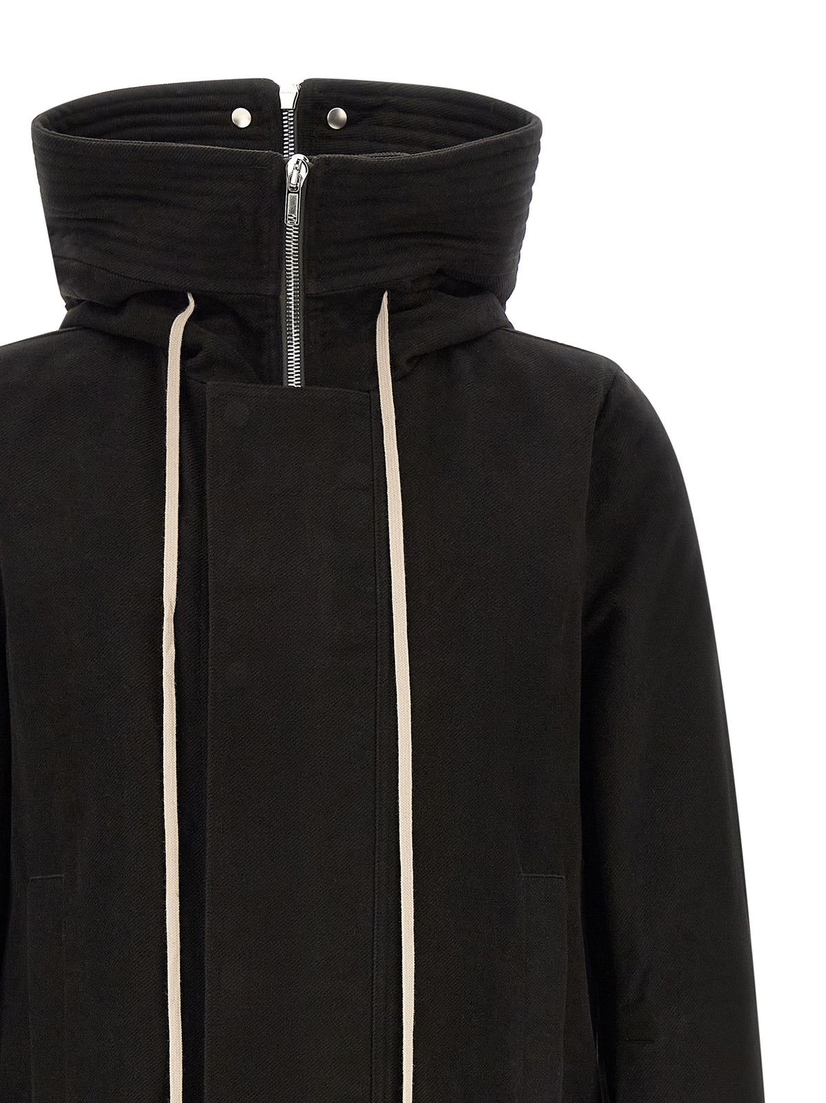 Rick Owens Black Cotton Men's Parka