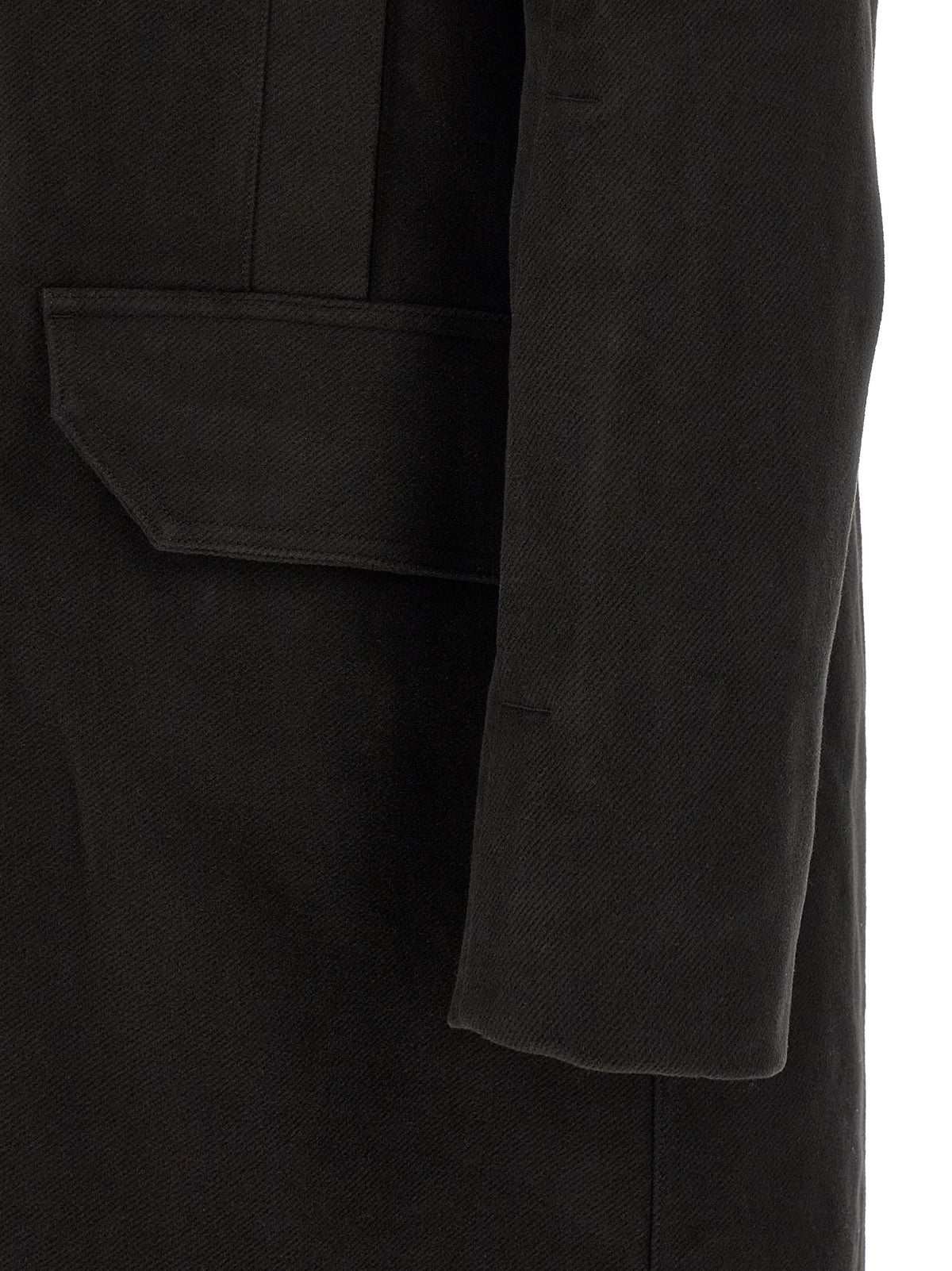 Rick Owens Black Cotton Men's Parka