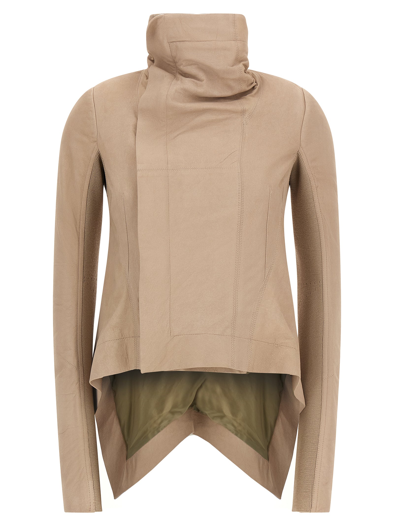 Rick Owens Beige Lamb Leather Leather Women's Jacket