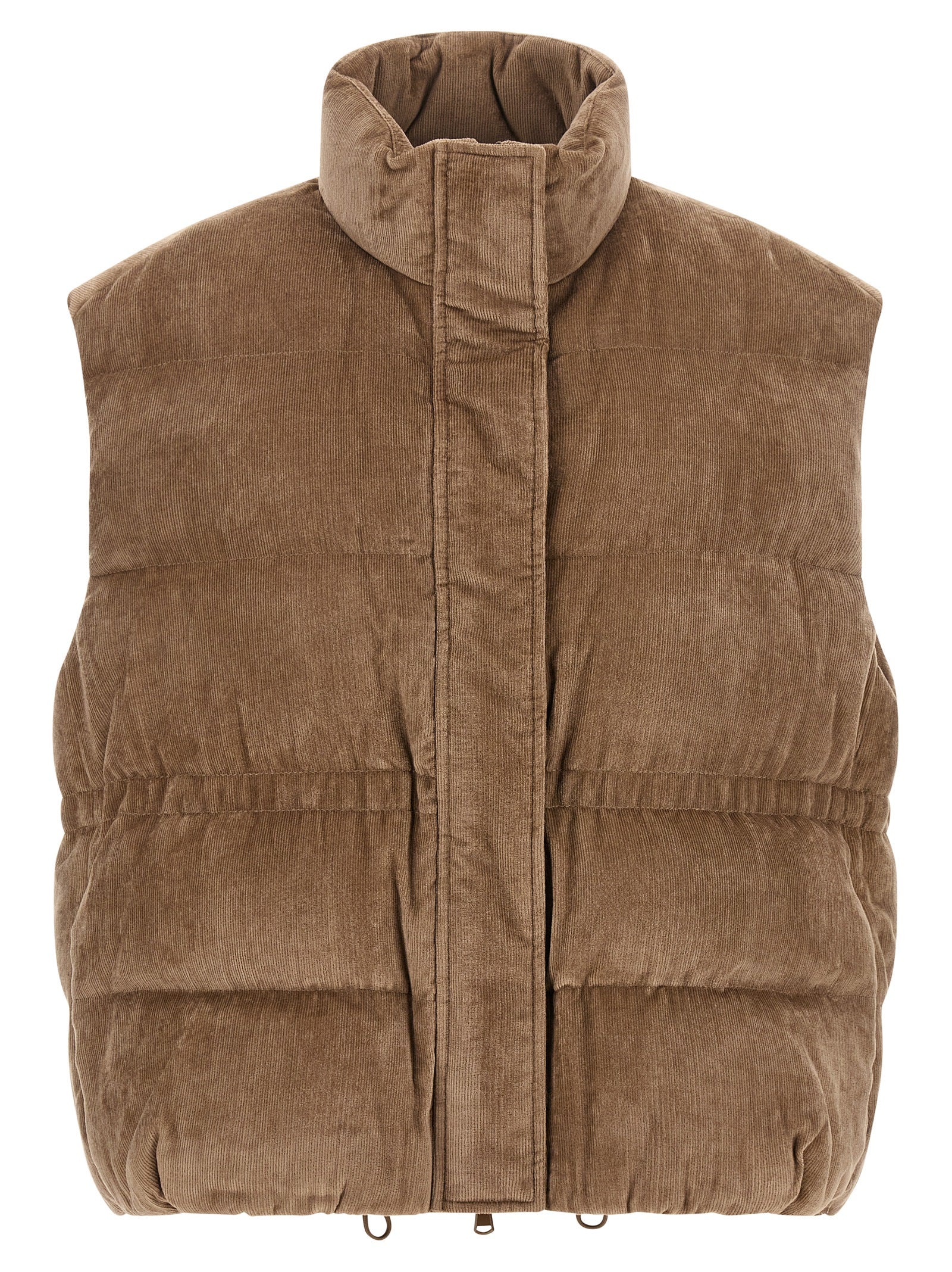 Brunello Cucinelli Beige Viscose Sleeveless Women's Jacket