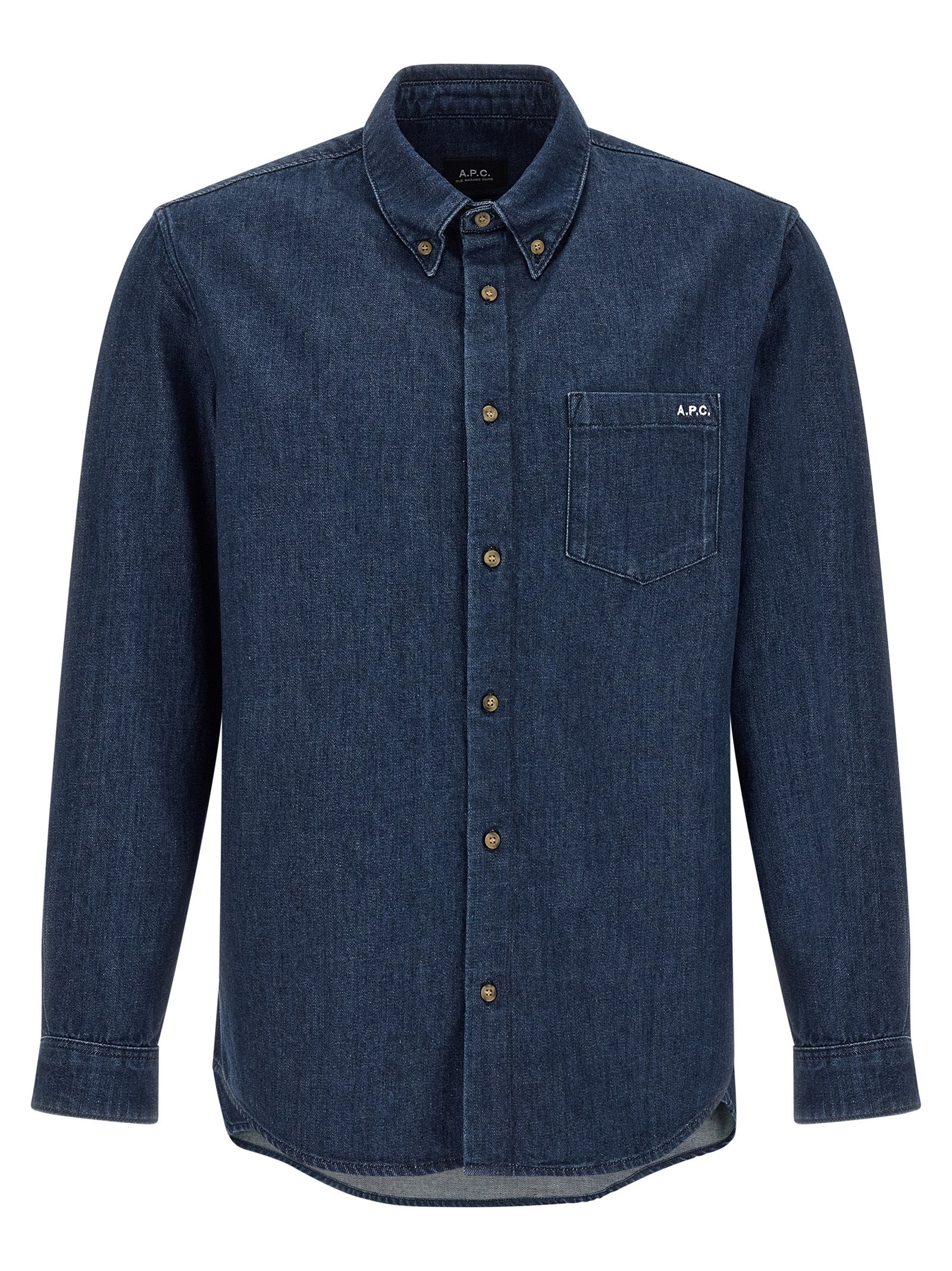 A.P.C. Blue Cotton Men's Blouse