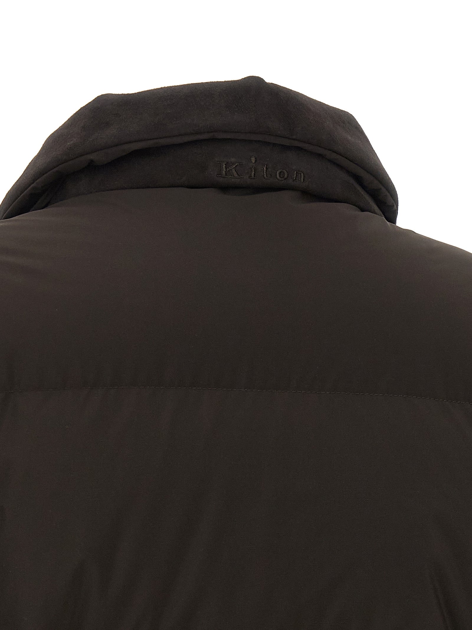 Kiton Brown Polyamide Full-Length Women's Jacket