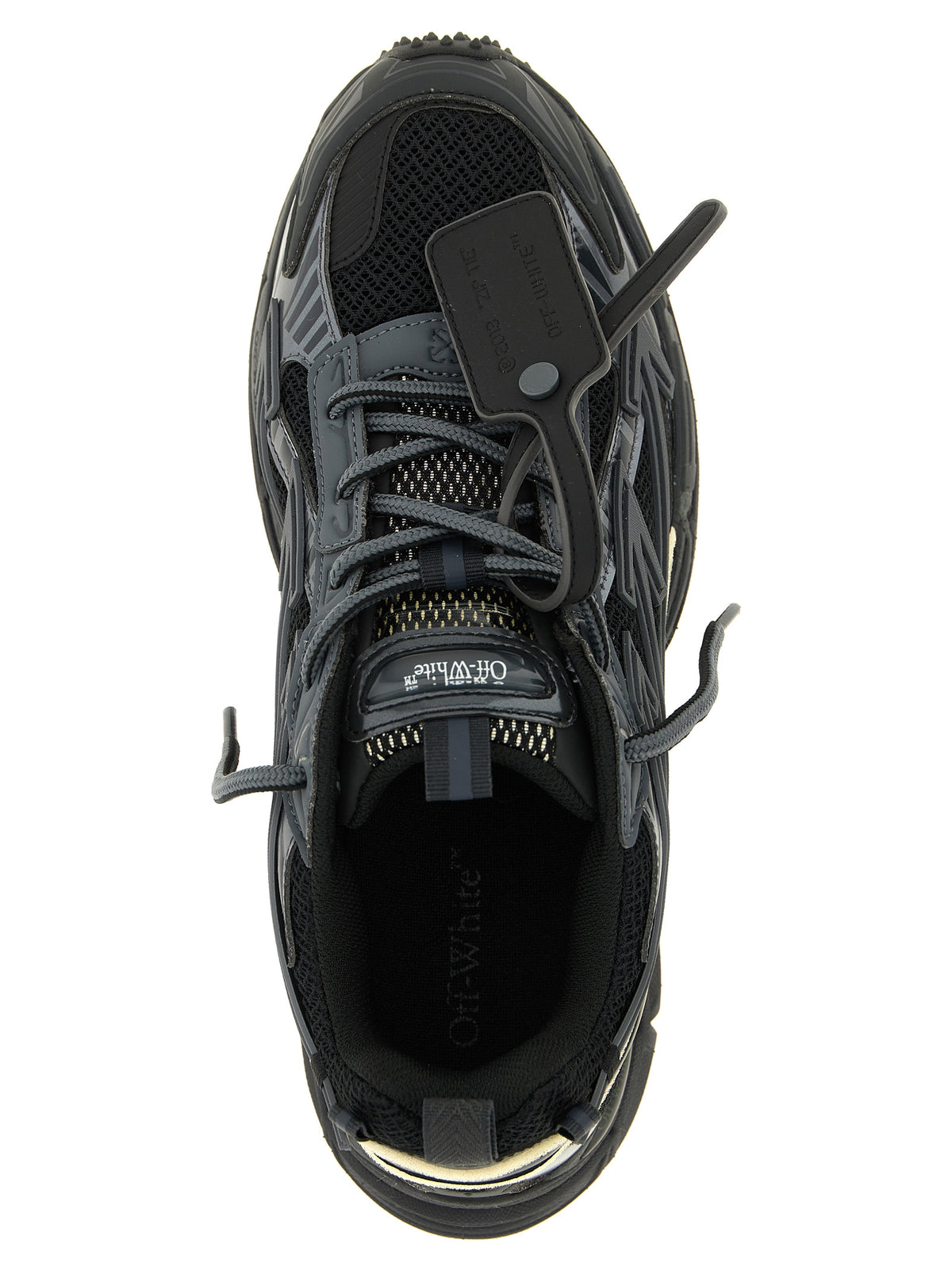 Off-White Black Polyethylene Athletic Men's Sneakers