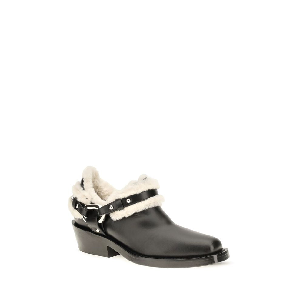 Rabanne Black Calf Leather Bos Taurus Ankle Women's Boots