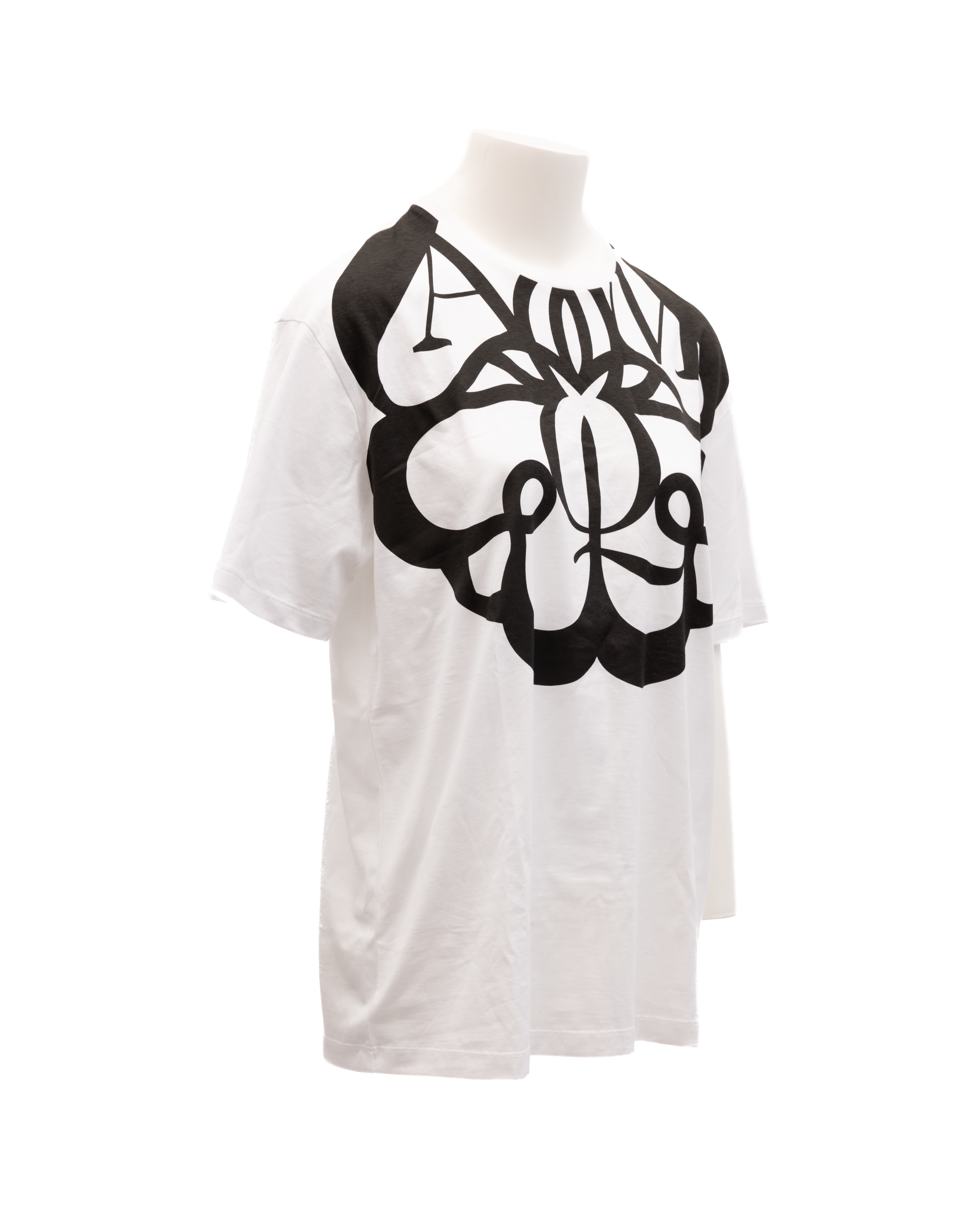 Alexander McQueen White Cotton Printed Women's T-shirt