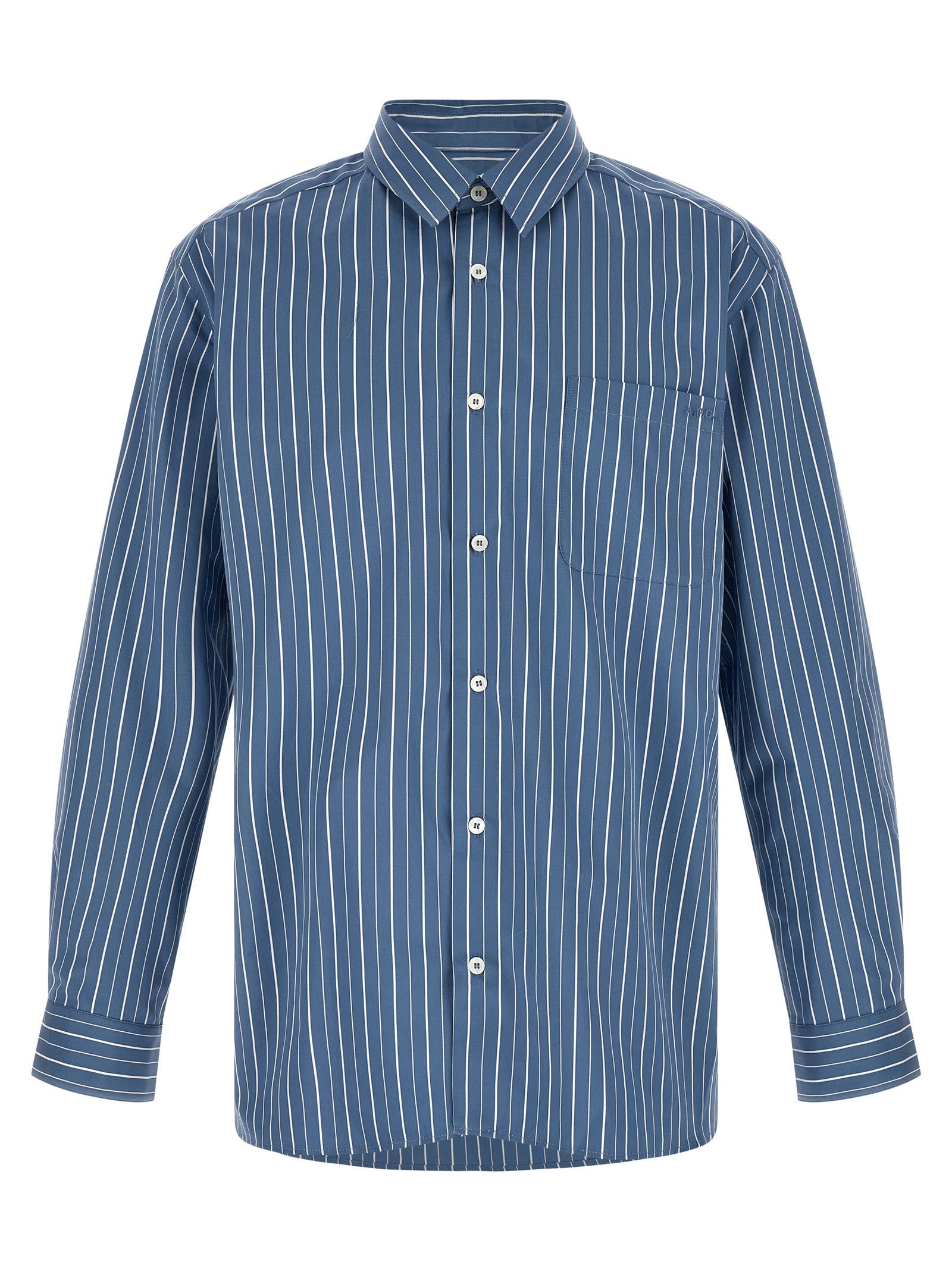 A.P.C. Blue Cotton Men's Blouse