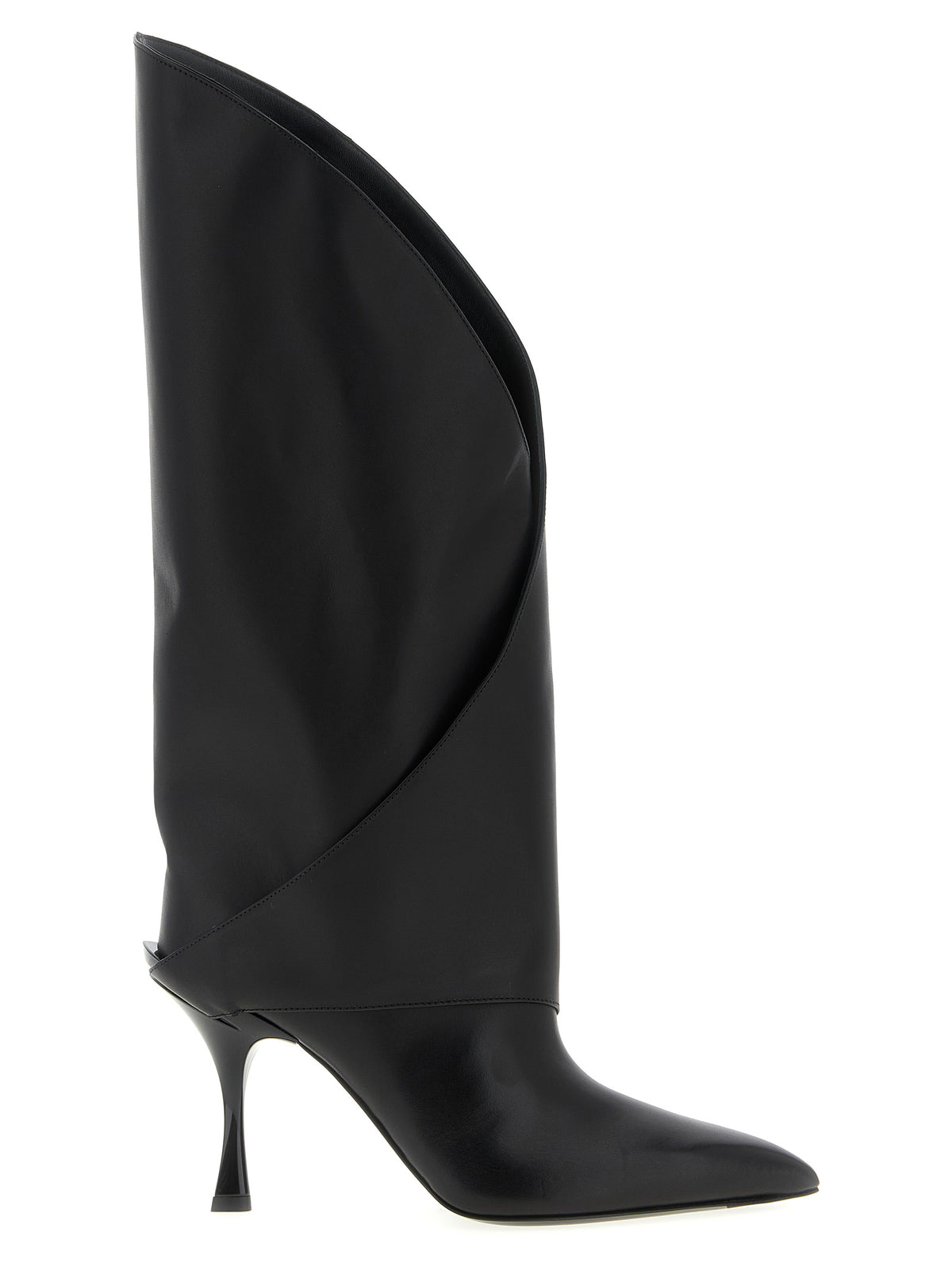 Balmain Black Calfskin Over The Women's Knee
