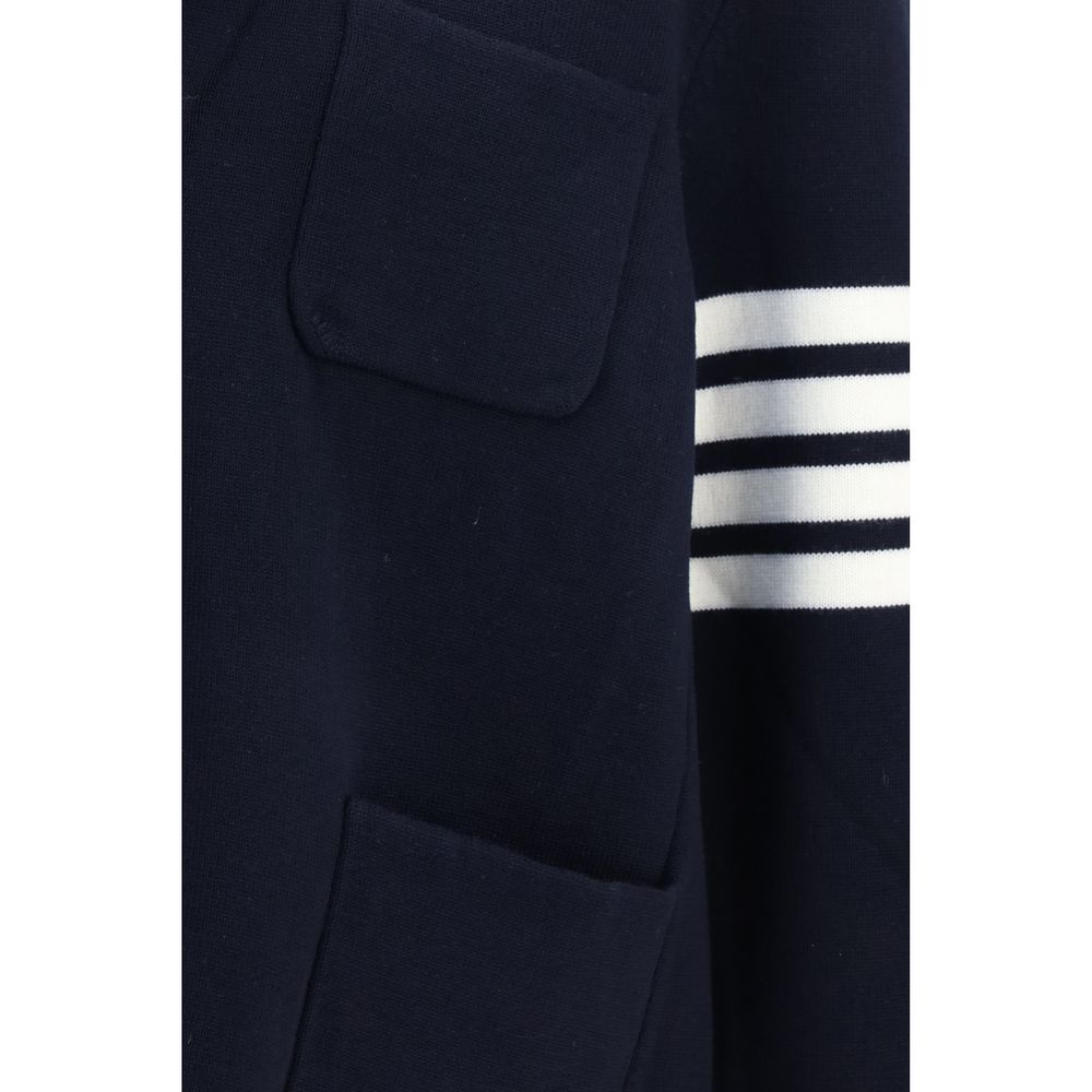 Thom Browne Blue Wool Oves Aries Full-Length Men's Jacket