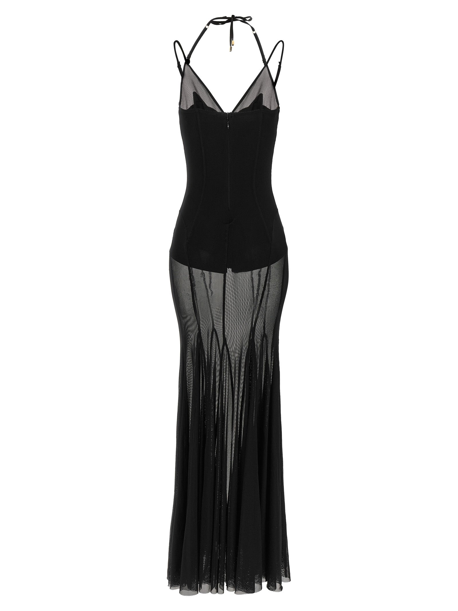 Elisabetta Franchi Black Polyamide Long Women's Dress