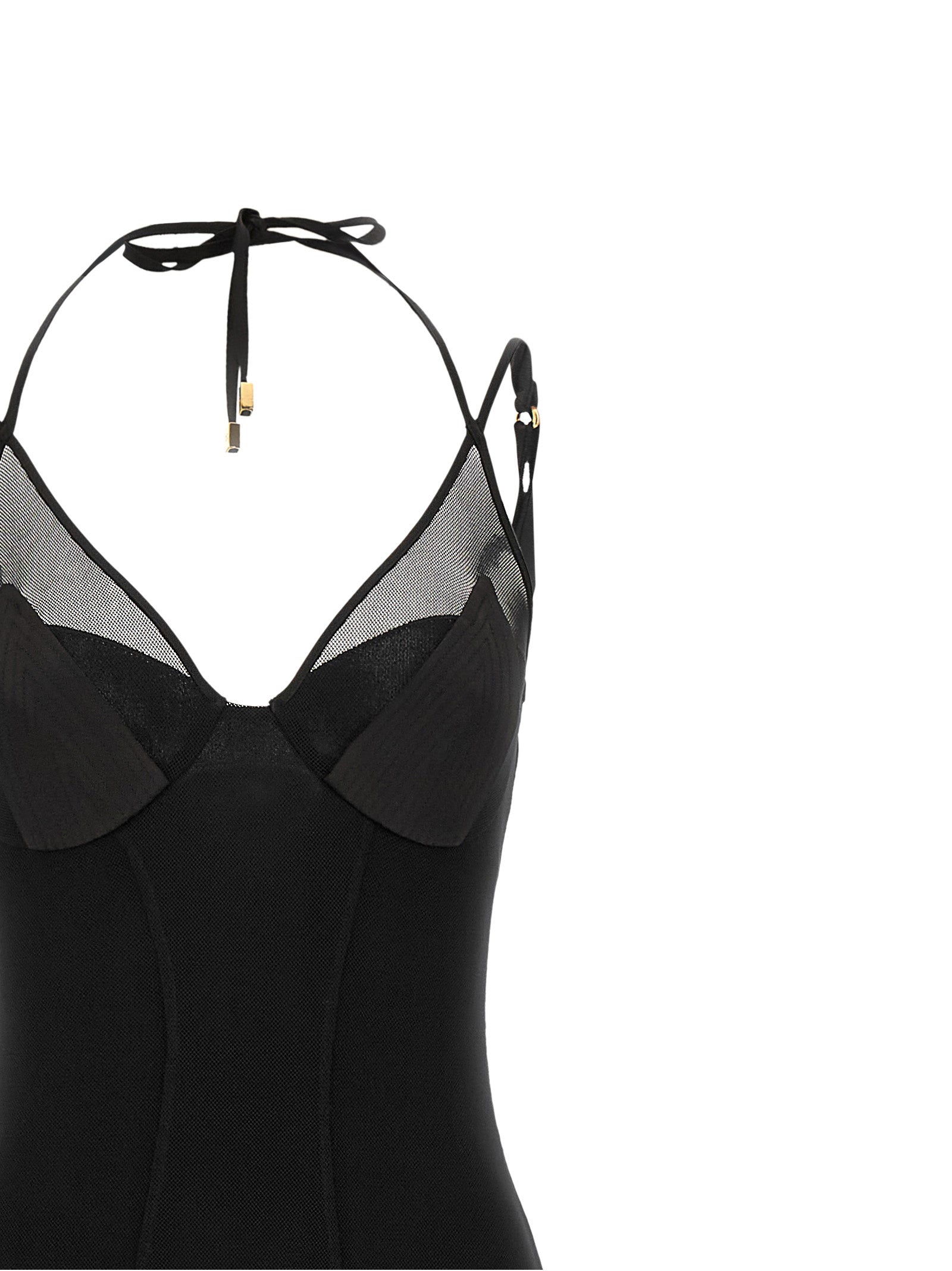 Elisabetta Franchi Black Polyamide Long Women's Dress