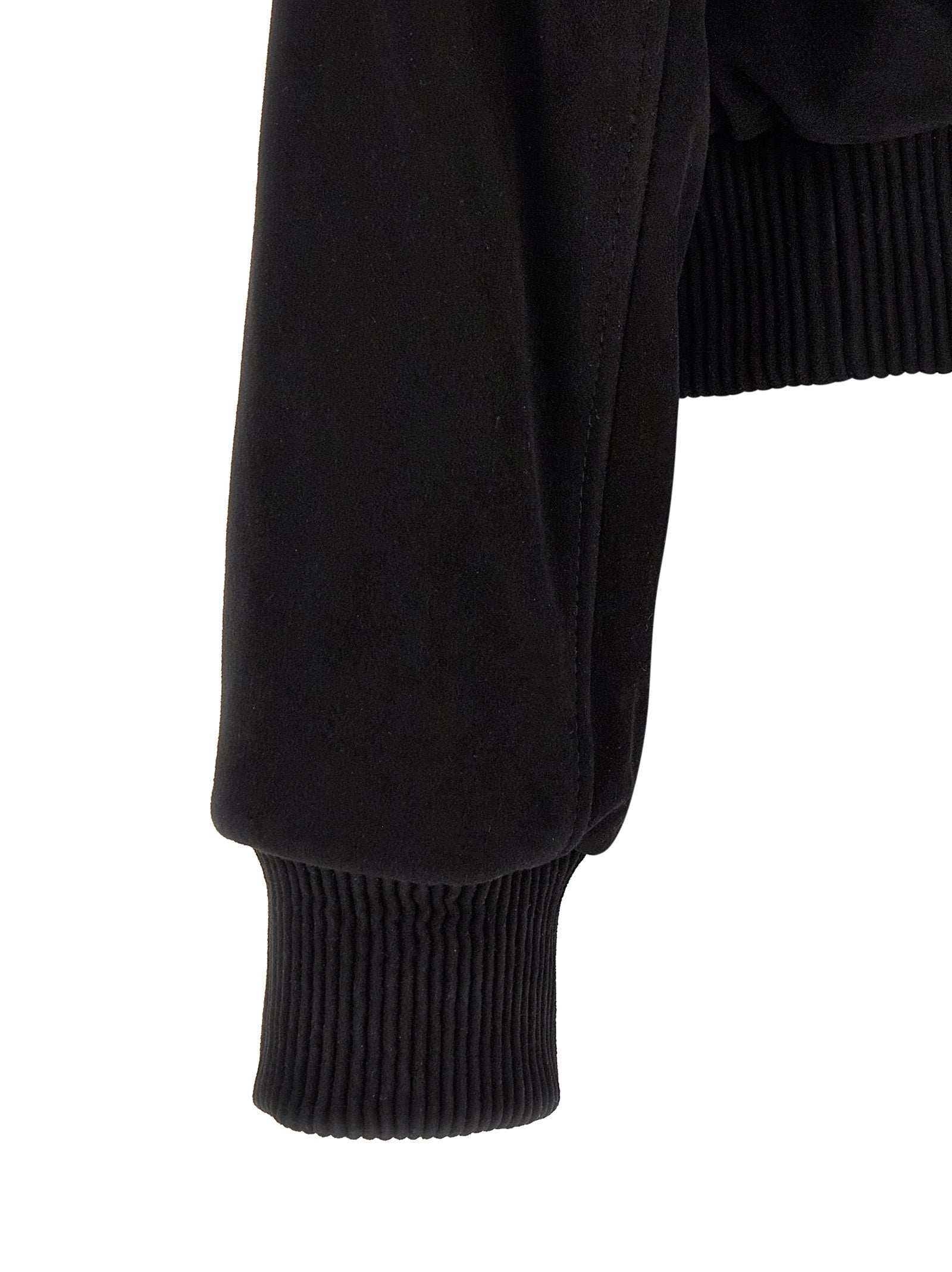Ami Paris Black Goatskin Men's Bomber