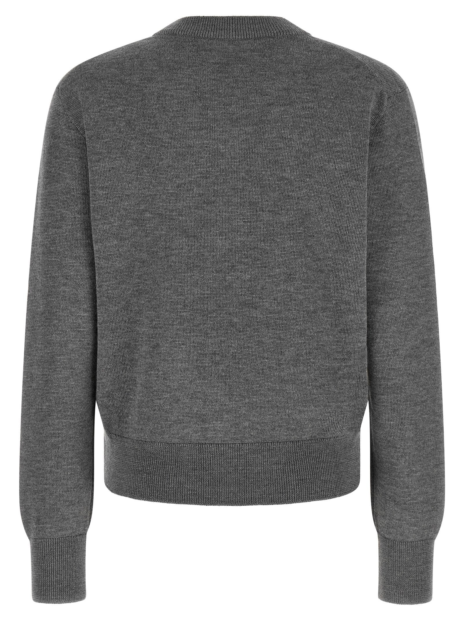 Ami Paris Gray Wool Women's Cardigan