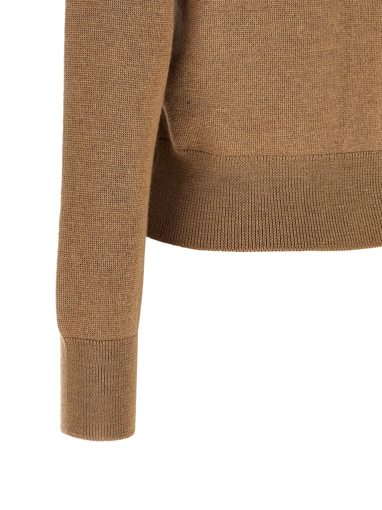 Ami Paris Beige Wool Women's Cardigan
