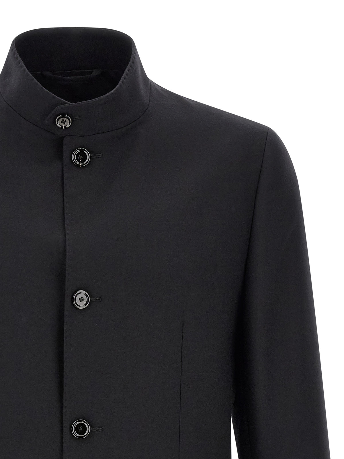 Lardini Black Cashmere Full-Length Men's Jacket